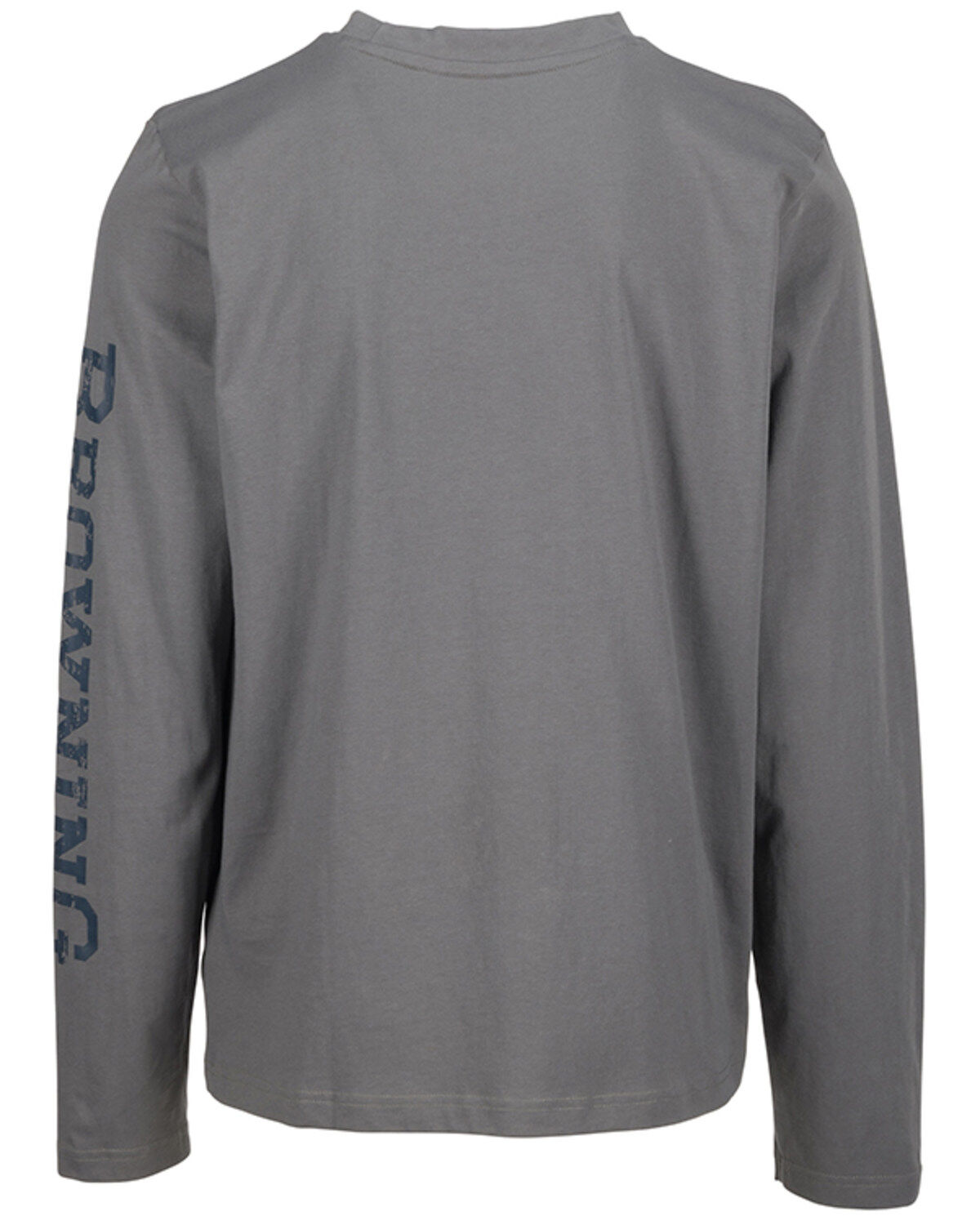 Browning Men's Solid Logan Logo Graphic Lightweight Long Sleeve T-Shirt