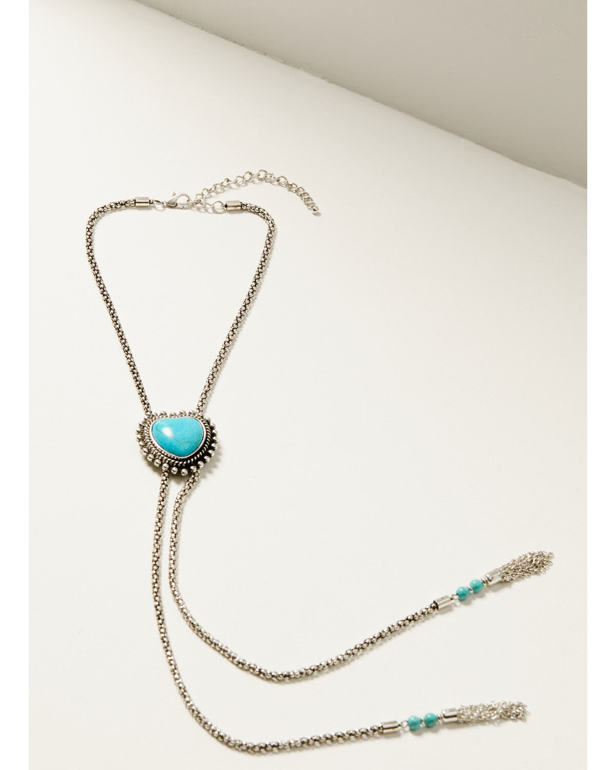 Shyanne Women's Heart Turquoise Stone Bolo Necklace
