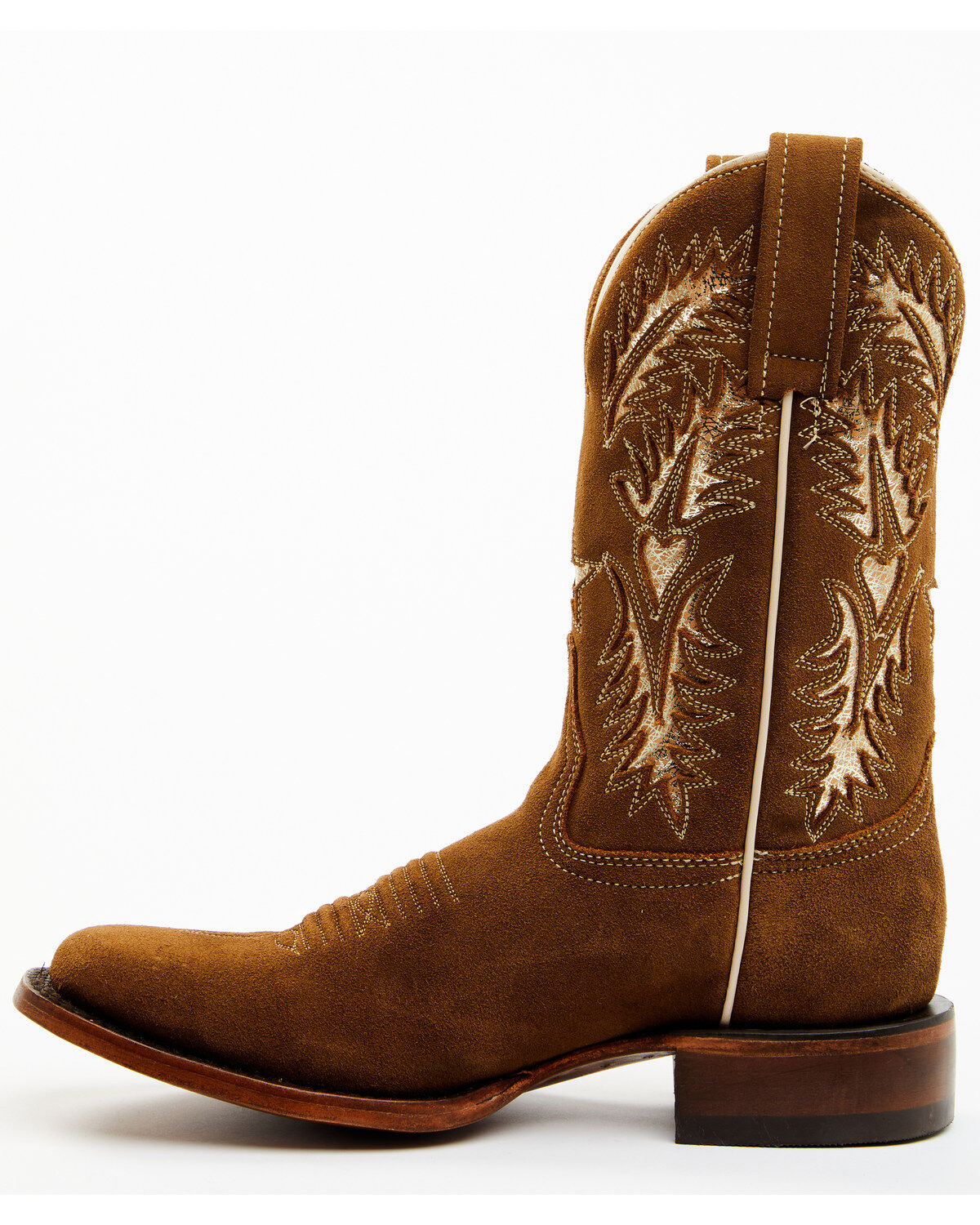 Caborca Silver Women's Maisie Star And Hearts Inlay Western Boots - Broad Square Toe