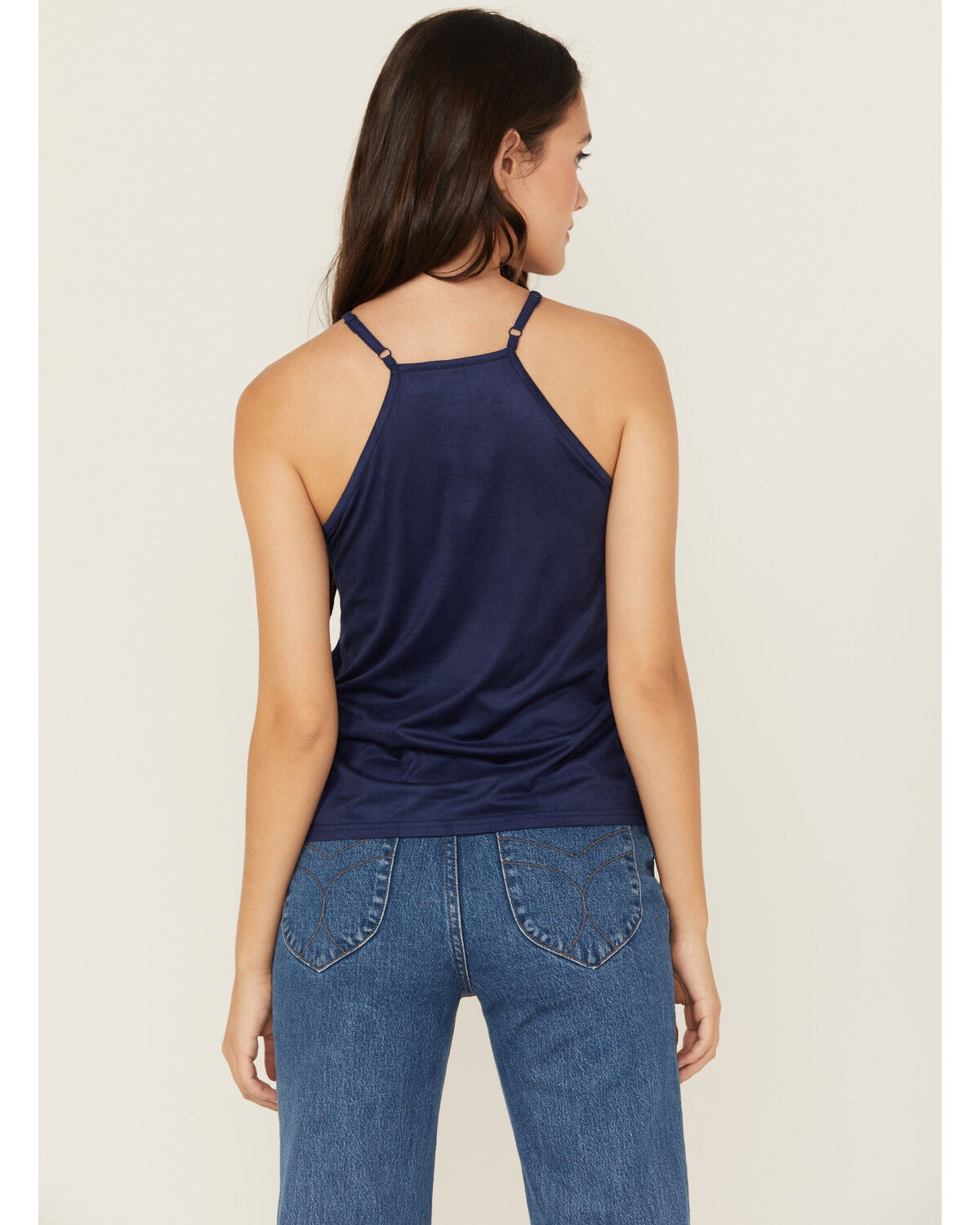 Shyanne Women's Faux Suede Halter Tank