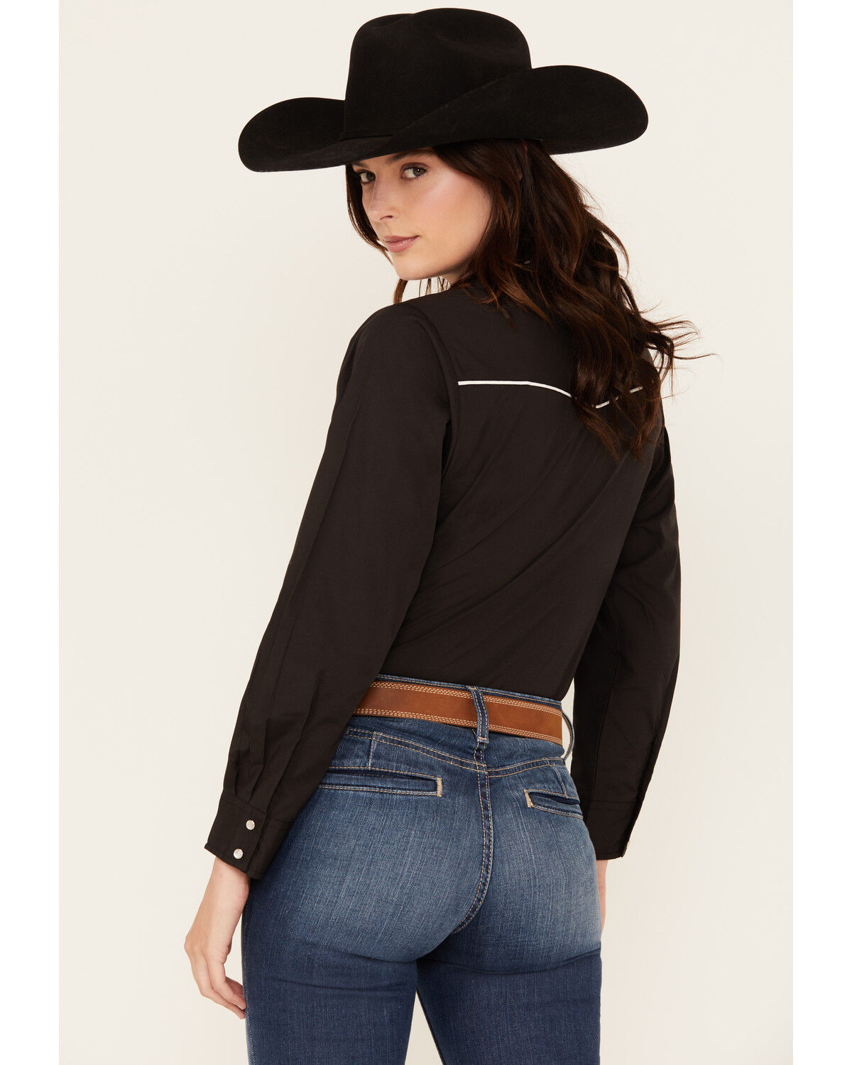 Ely Walker Women's Floral Embroidered Long Sleeve Snap Western Shirt