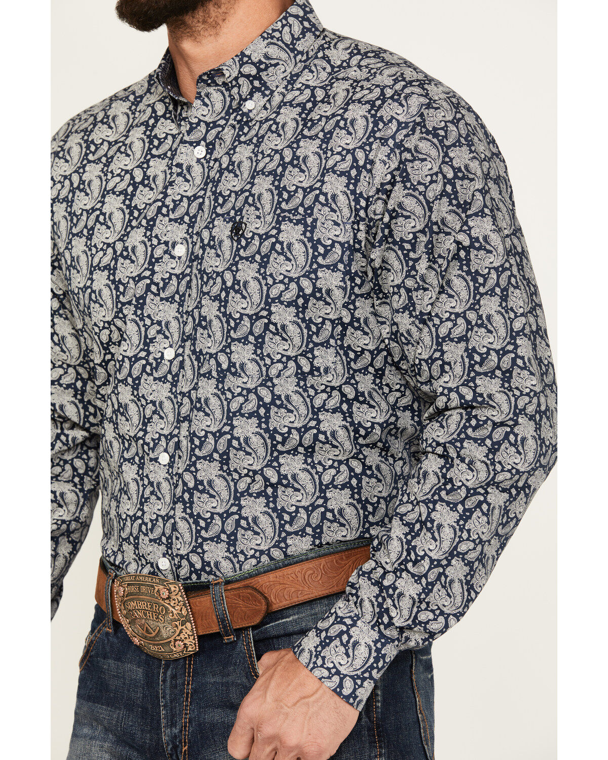 Ariat Men's Kohen Paisley Print Long Sleeve Button-Down Western Shirt