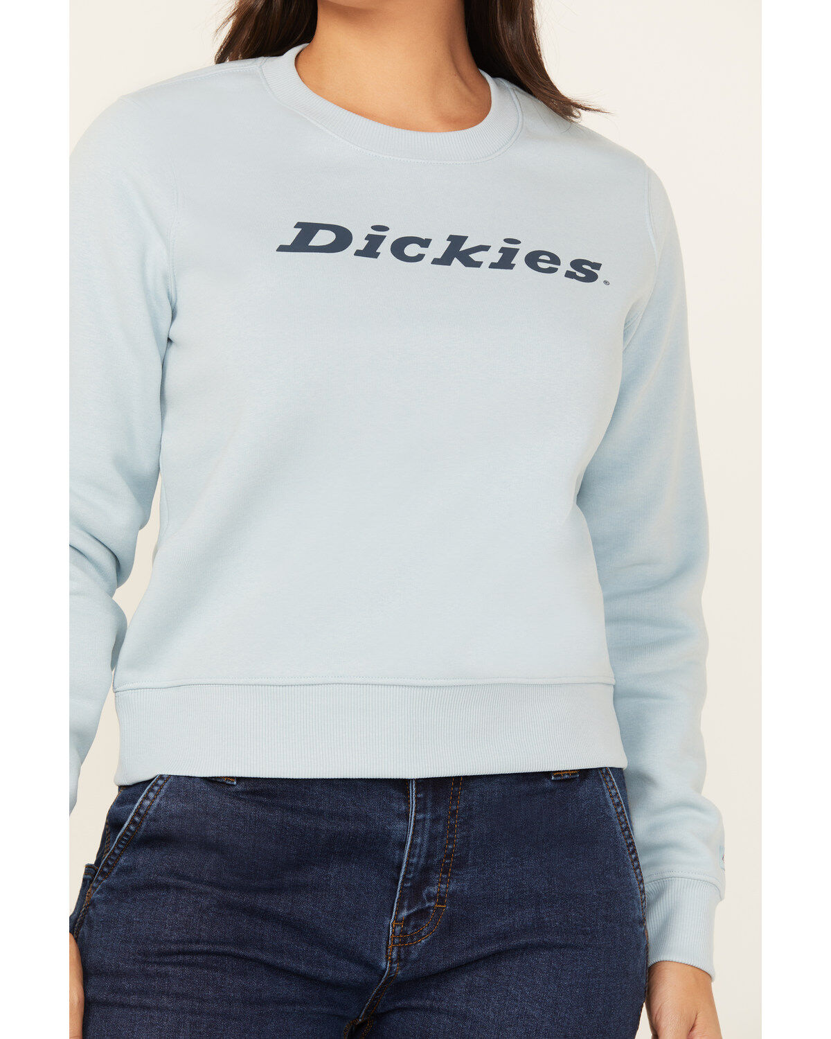 Dickies Women's Heavyweight Wordmark Crew Neck Fleece Sweatshirt