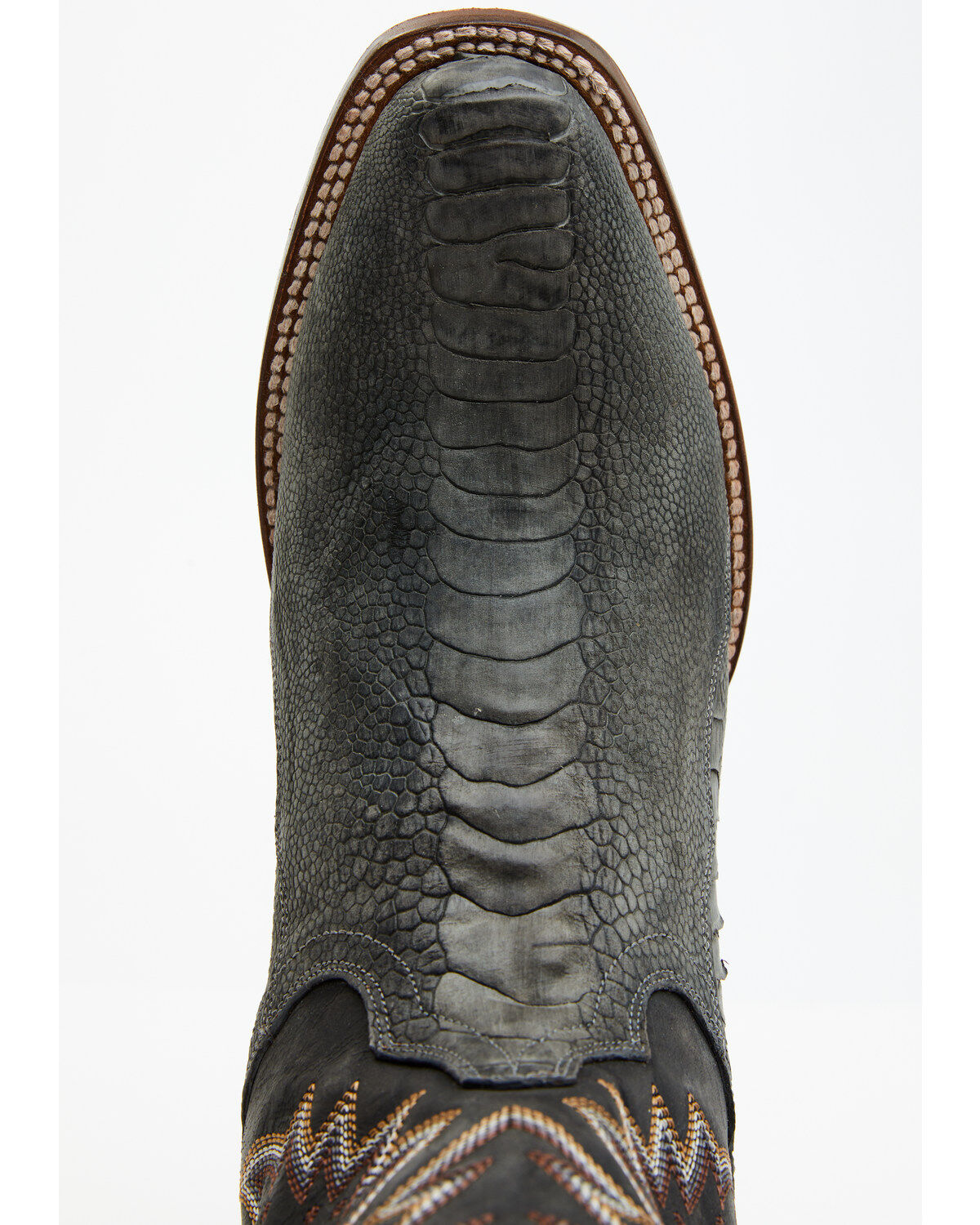 Dan Post Men's 11" Exotic Ostrich Leg Western Boots - Square Toe