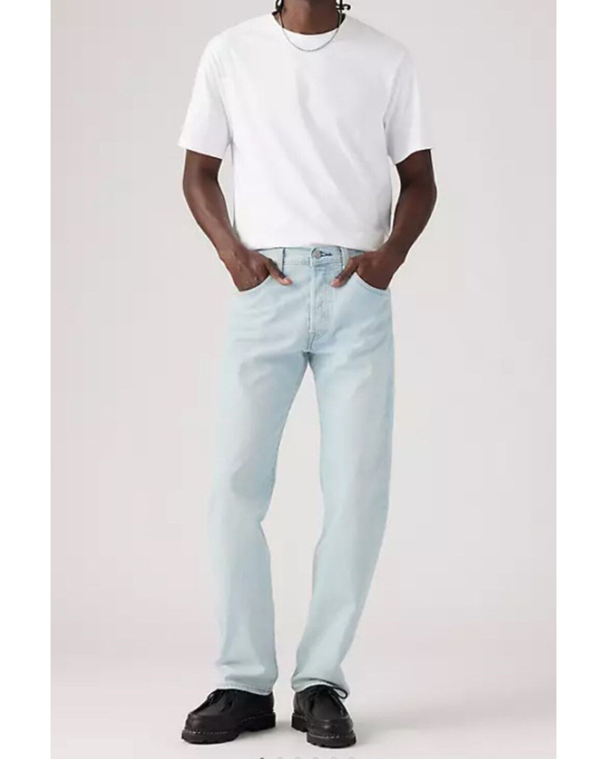 Levi's Men's 501 '93 Light Wash Straight Leg Relaxed Fit Stretch Denim Jeans