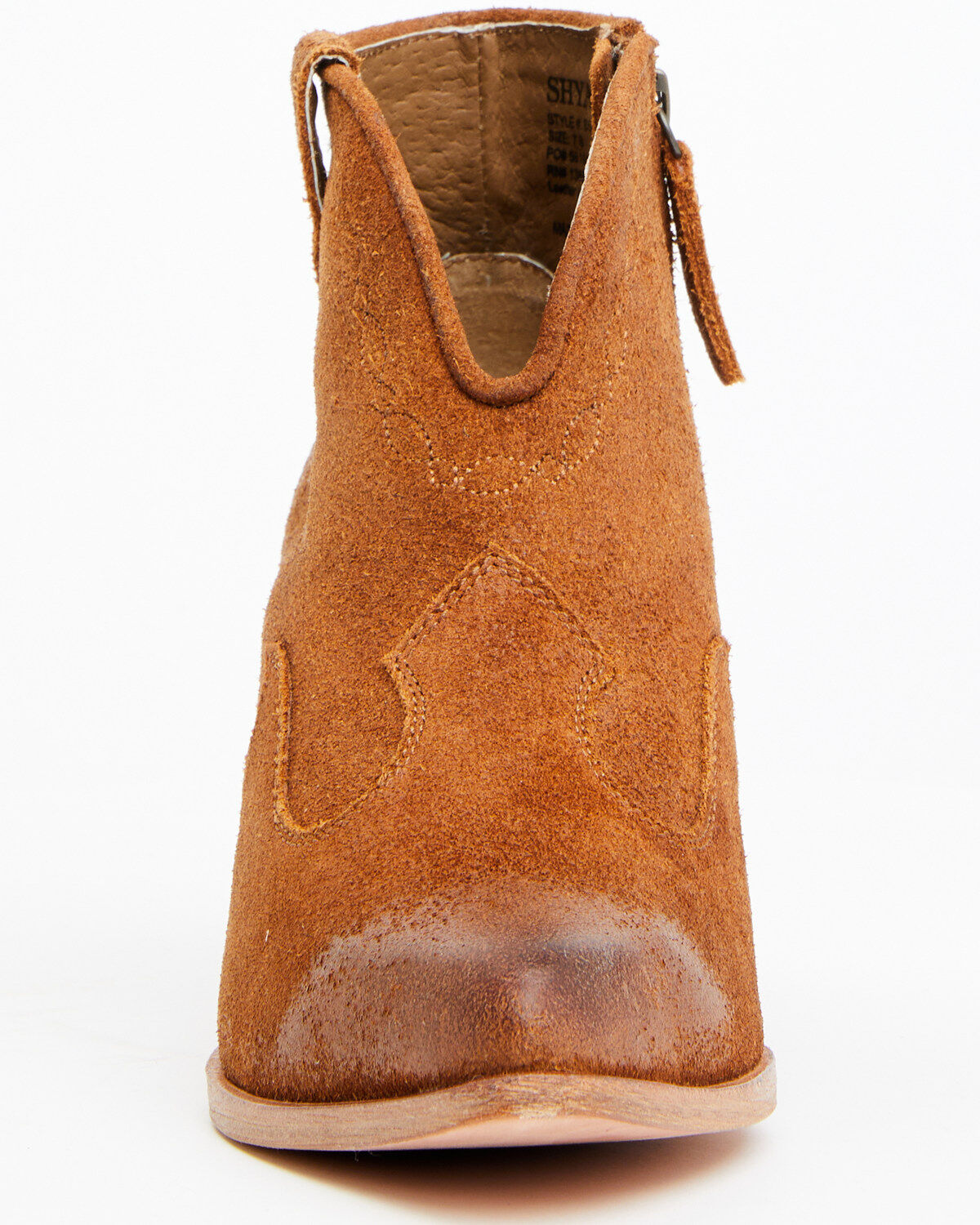 Shyanne Women's Jodi Suede Leather Booties - Round Toe