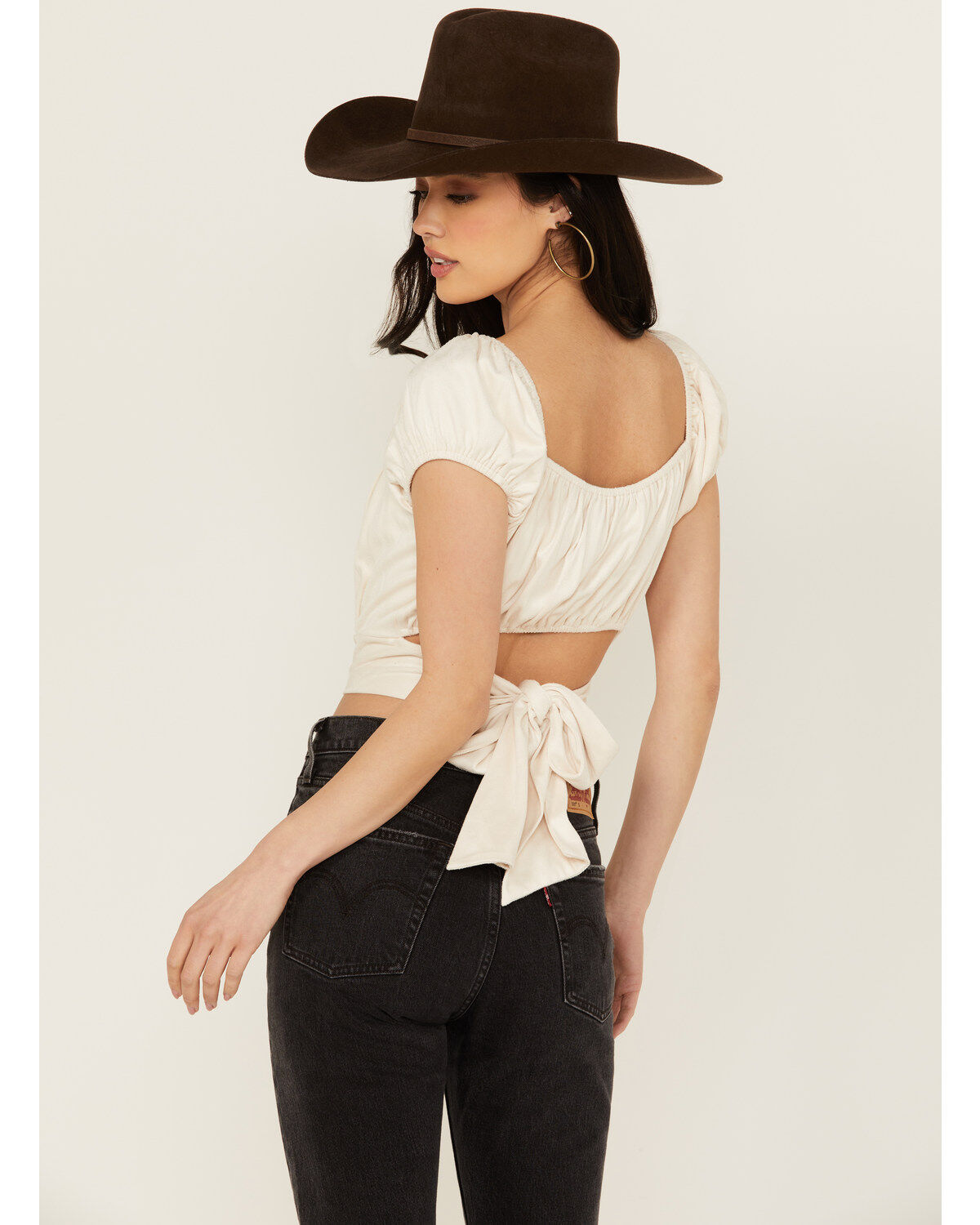 Beyond The Radar Women's Print Balloon Sleeve Blouse