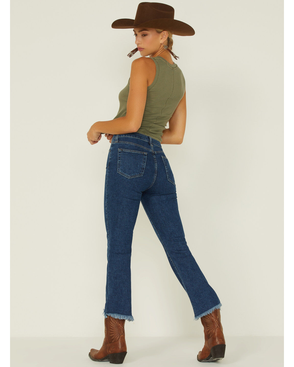 Just Black Denim Dark Wash Kick Flare Jeans