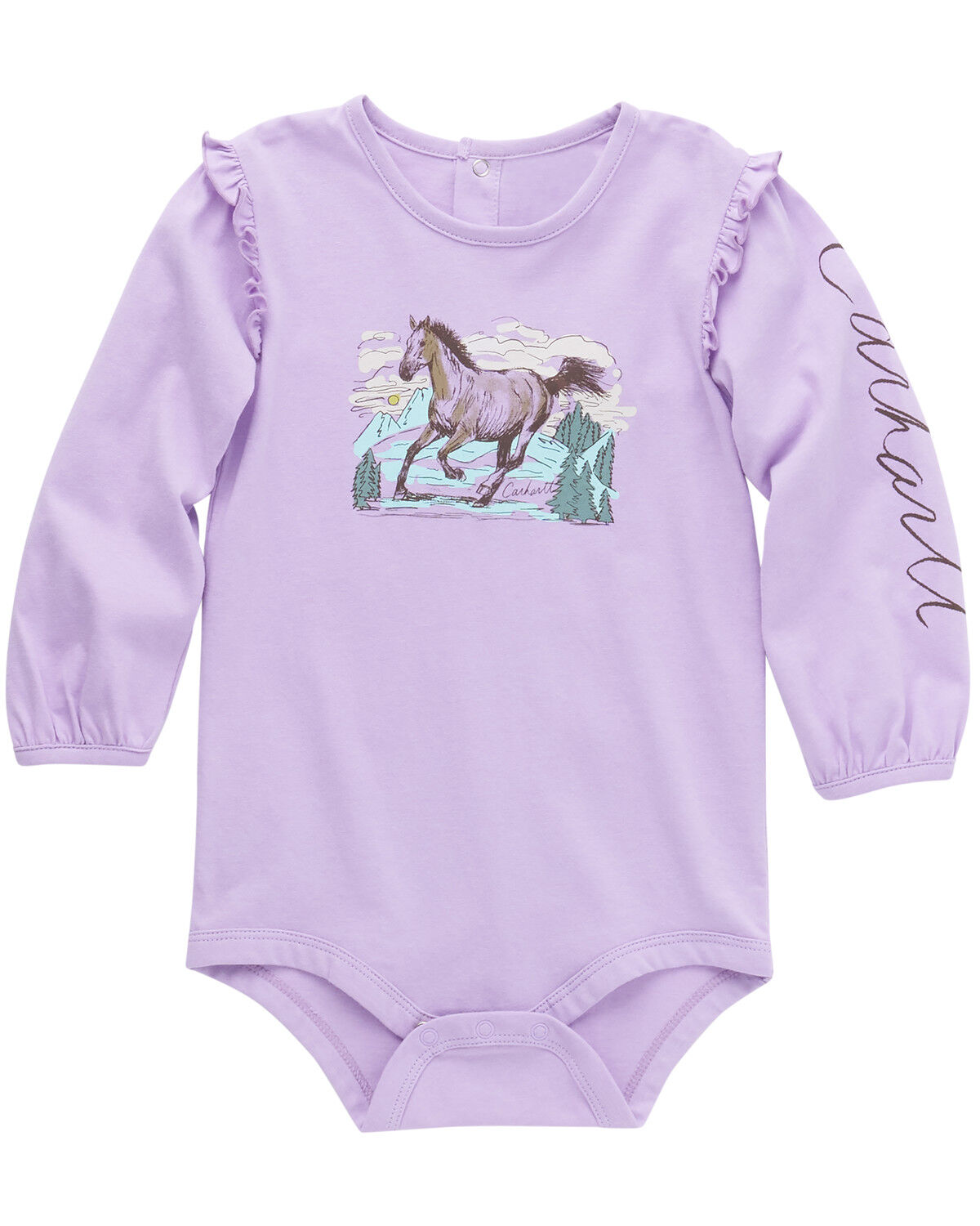 Carhartt Infant Girls' Horse Graphic Long Sleeve Onesie