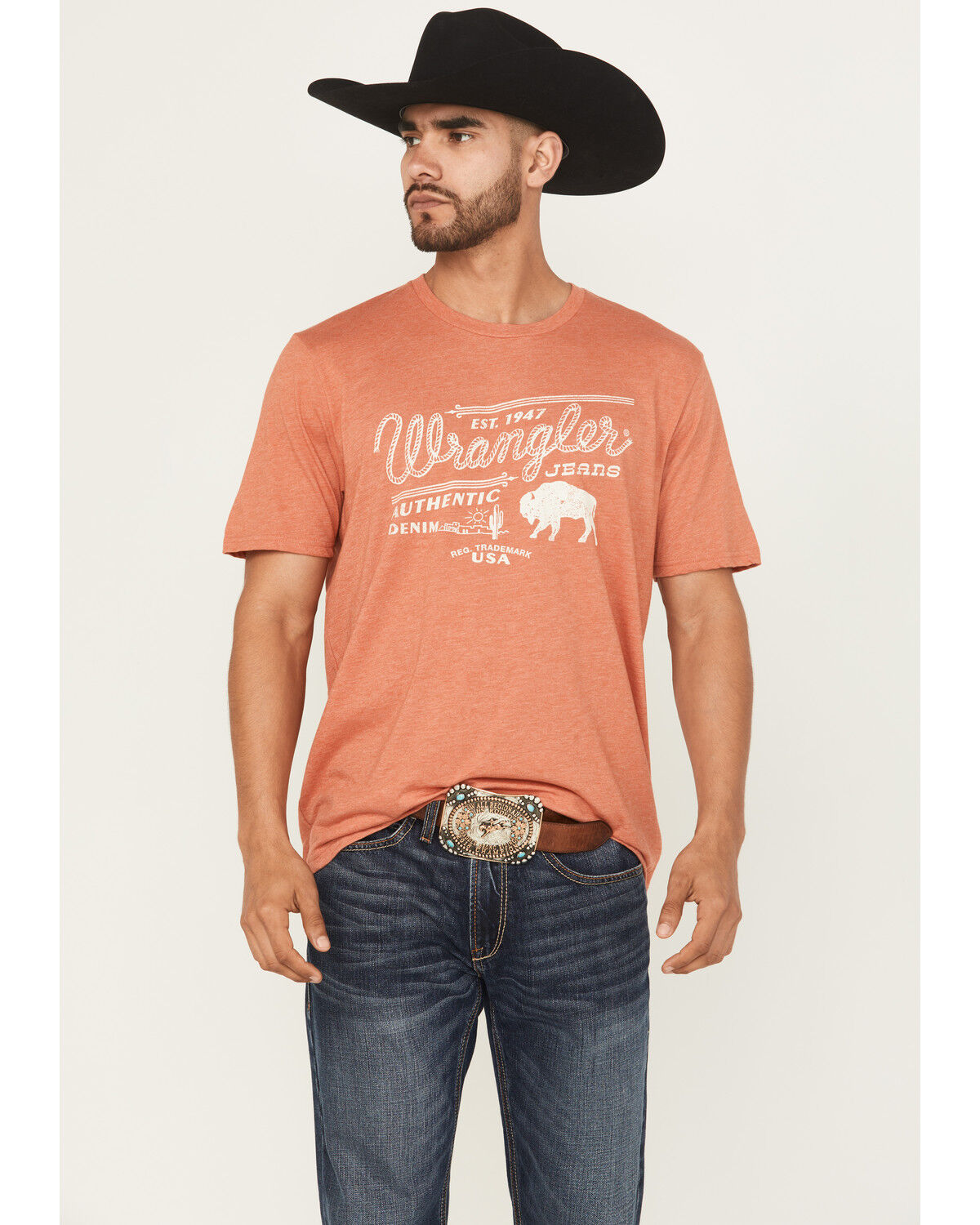 Wrangler Men's Roped Logo Short Sleeve Graphic T-Shirt