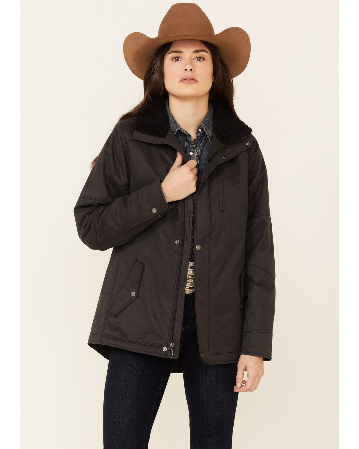 Ariat Women's R.E.A.L. Solid Grizzly Poly-Fill Canvas Jacket