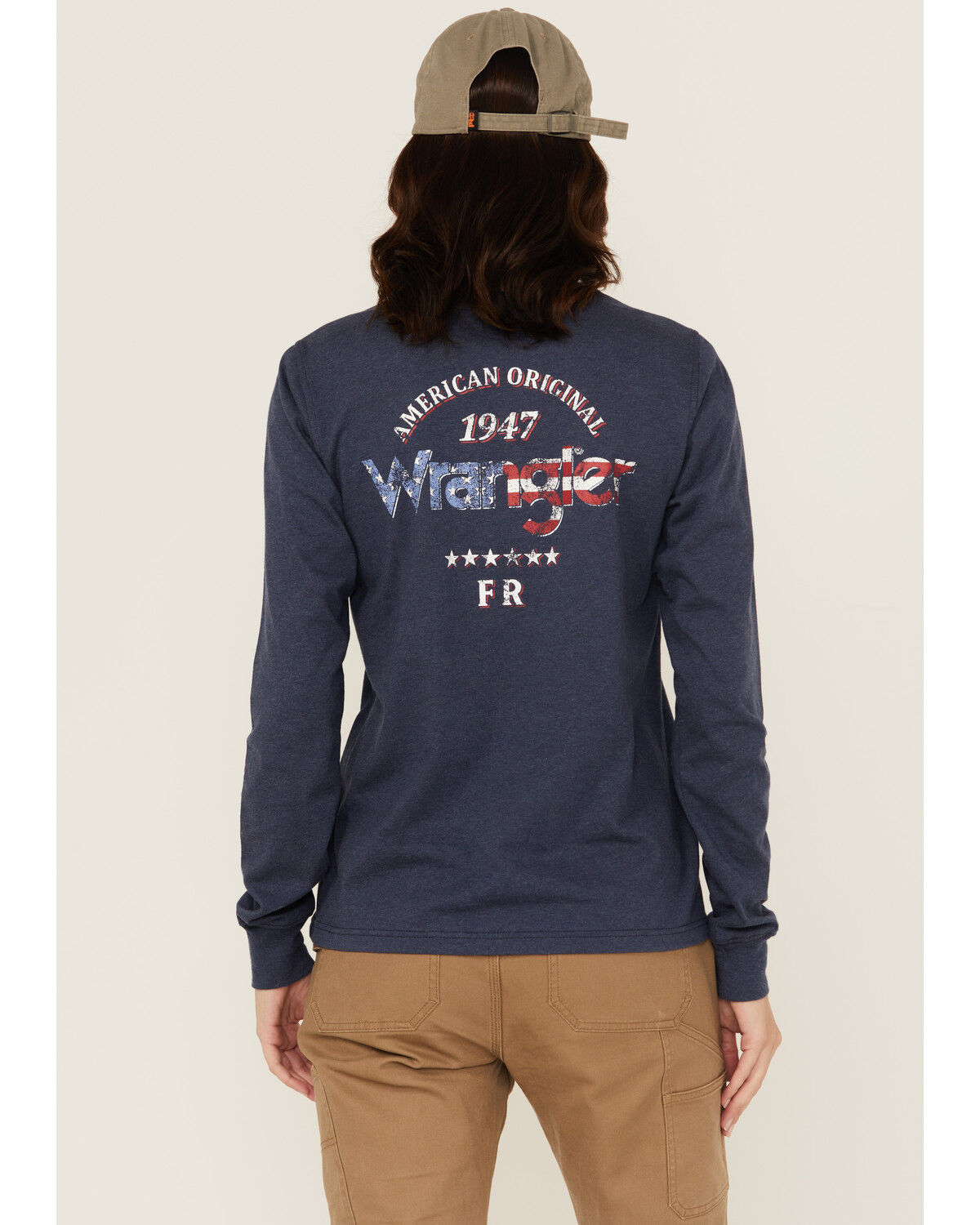 Wrangler Women's FR Americana Long Sleeve Graphic Work T-Shirt