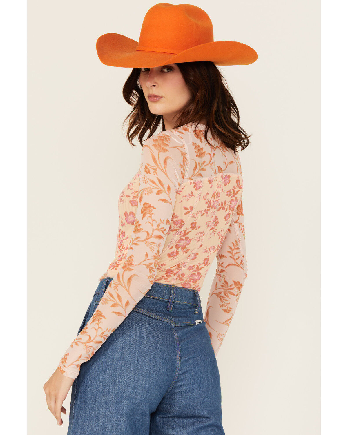 Free People Women's Betty's Garden Floral Print Long Sleeve Shirt