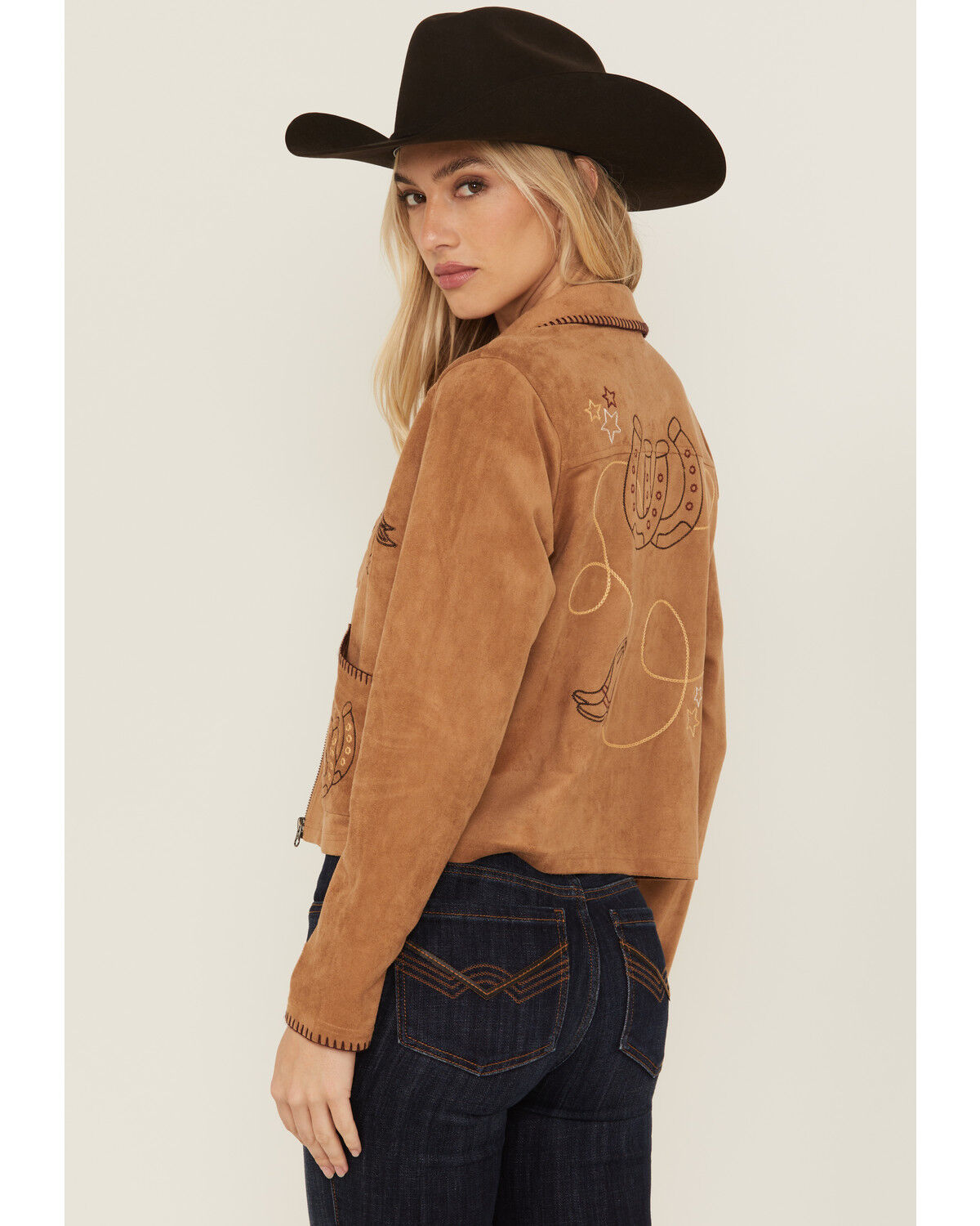 Idyllwind Women's Kileen Embroidered Faux Suede Jacket