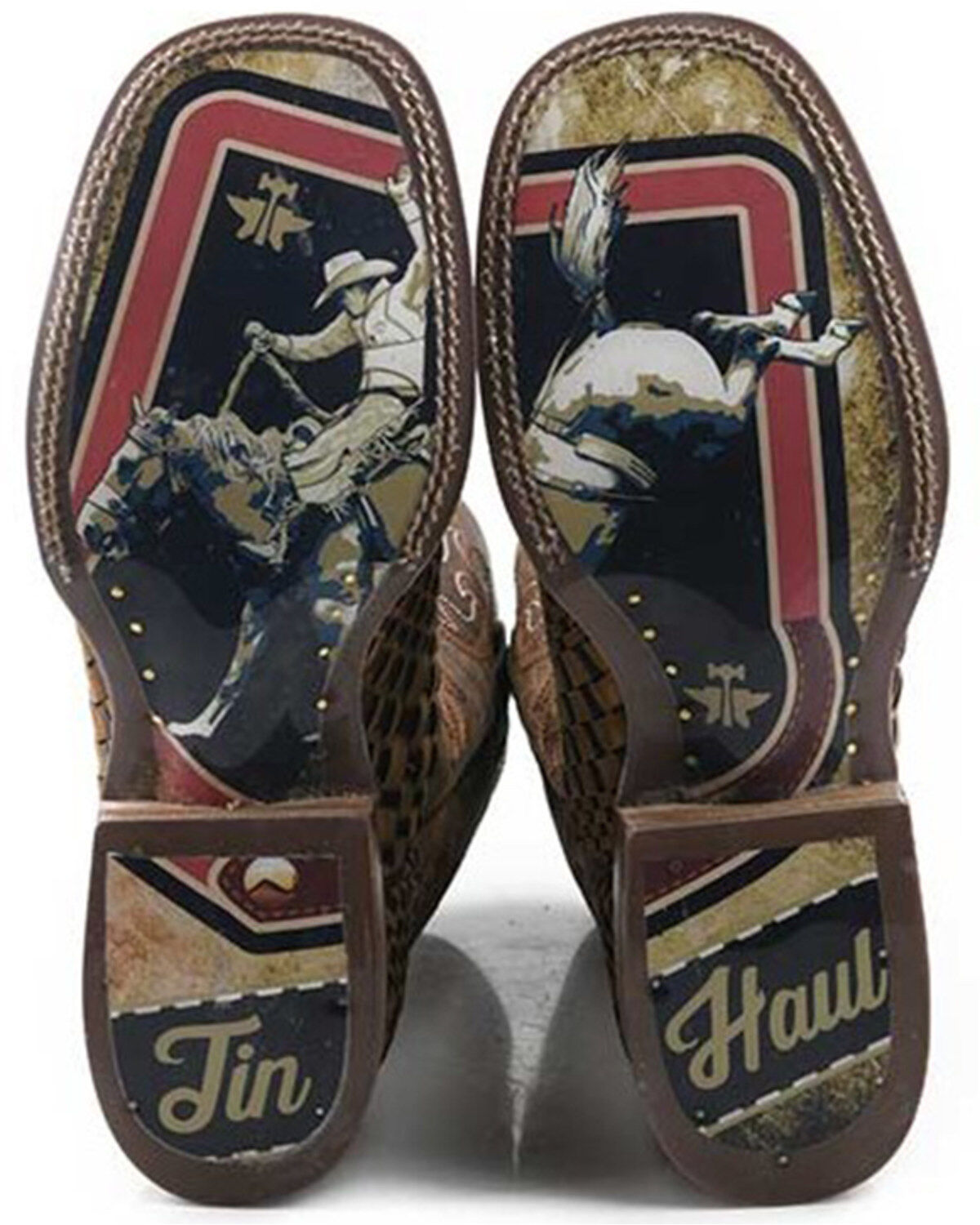 Tin Haul Men's Dream Weaver Bronc Rider Western Boots - Broad Square Toe