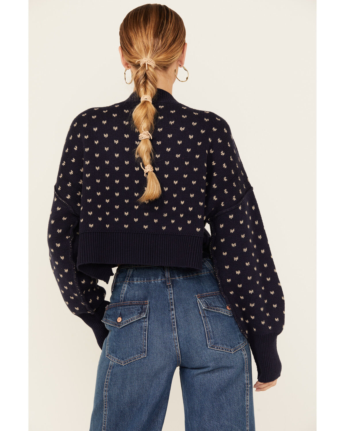 Free People Women's Easy Street Solid Cropped Sweater