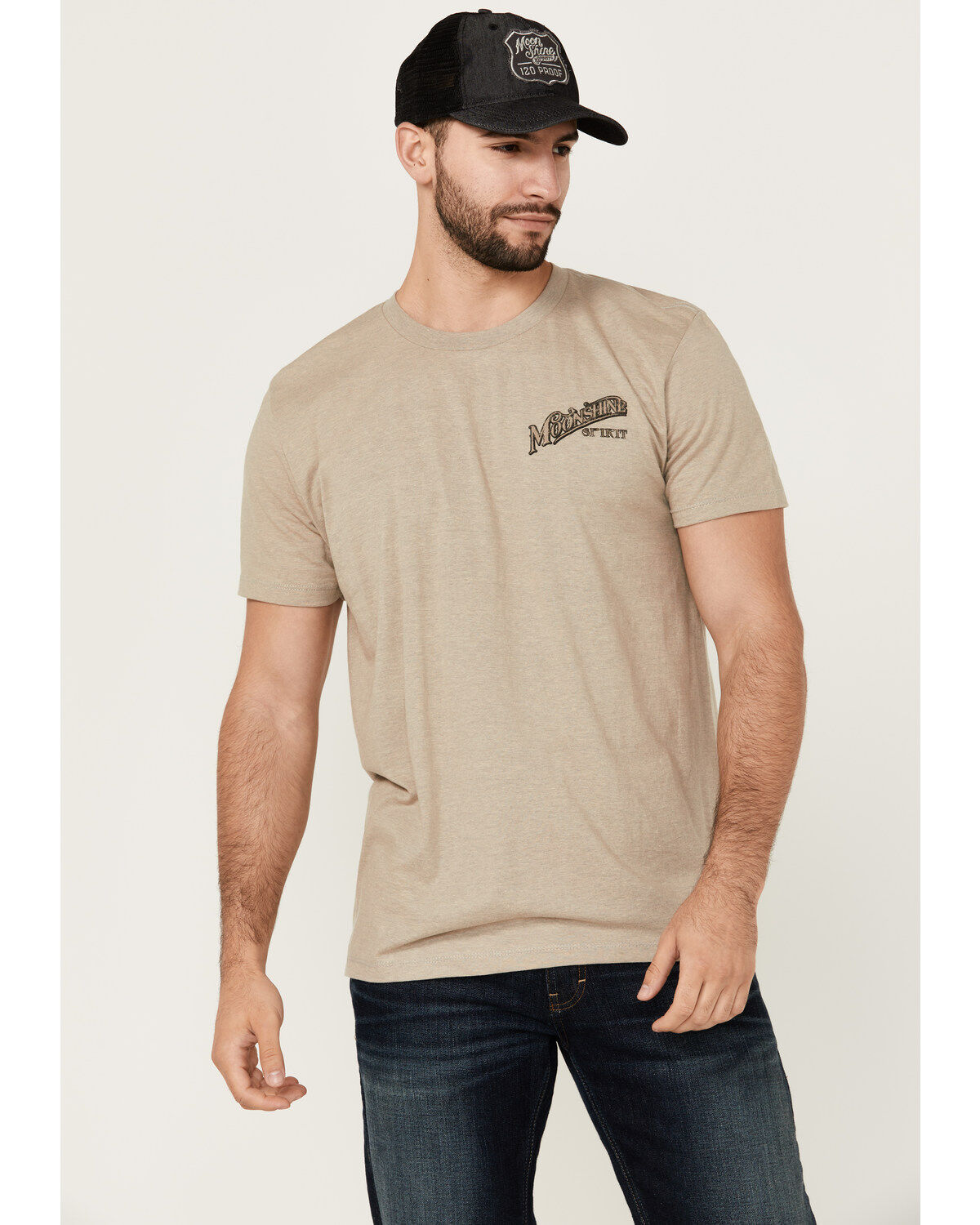 Moonshine Spirit Men's Shots Logo Short Sleeve Graphic T-Shirt