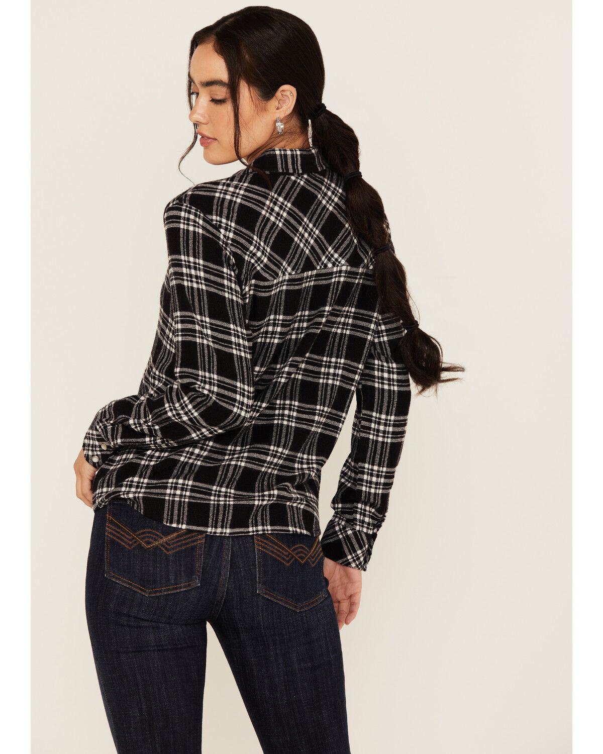 Idyllwind Women's Featherlight Plaid Print Long Sleeve Pearl Snap Western Shirt