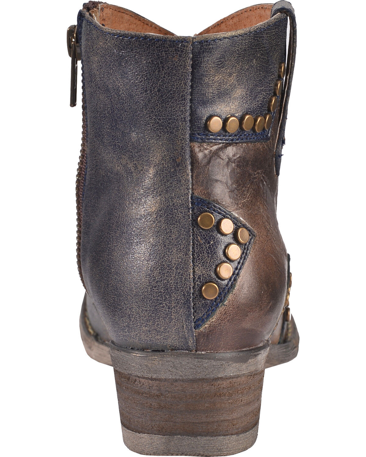 Circle G Women's Studded Star Inlay Booties - Round Toe