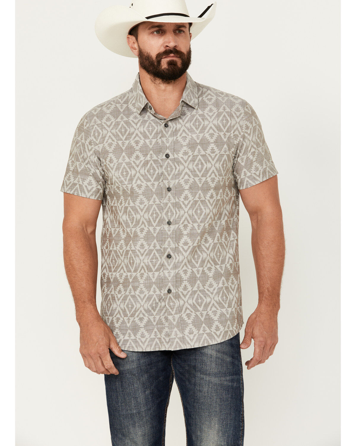 Pendleton Men's Deacon Printed Short Sleeve Button-Down Western Shirt