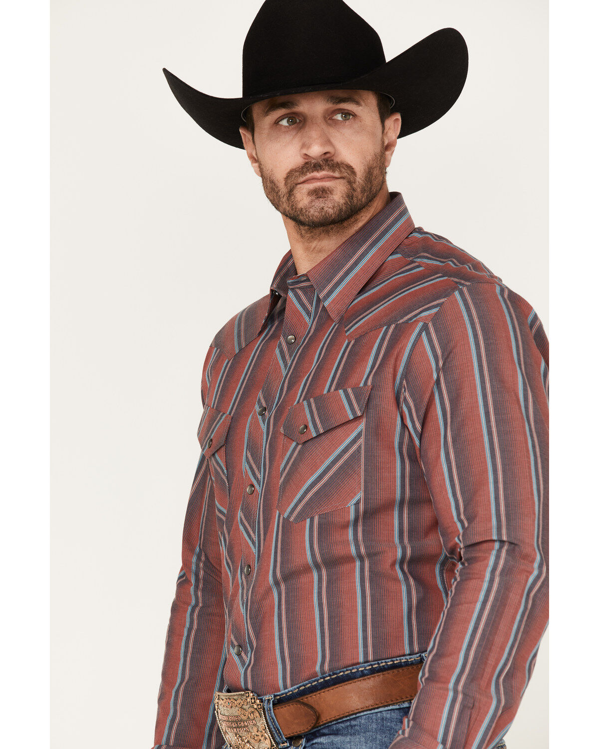 Rock & Roll Denim Men's Vintage 46 Serape Stripe Long Sleeve Snap Shirt