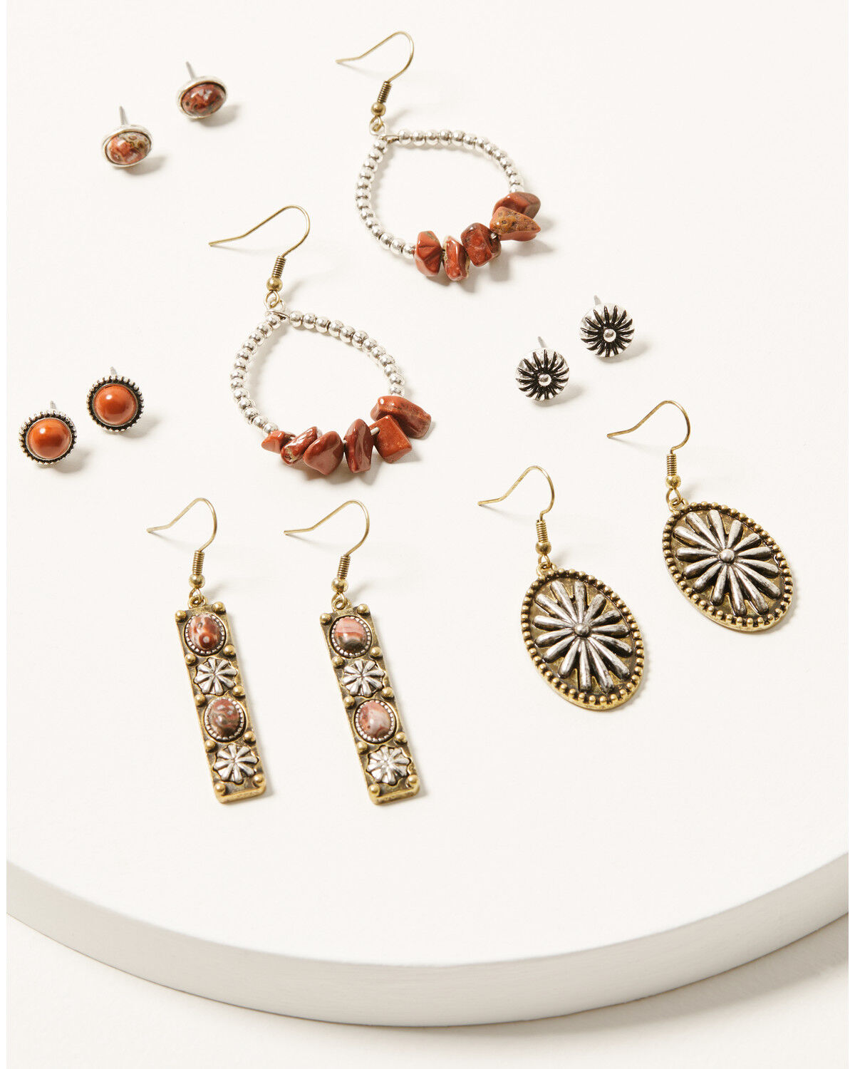 Shyanne Women's Desert Rose Antique Earrings Set - 6 Piece