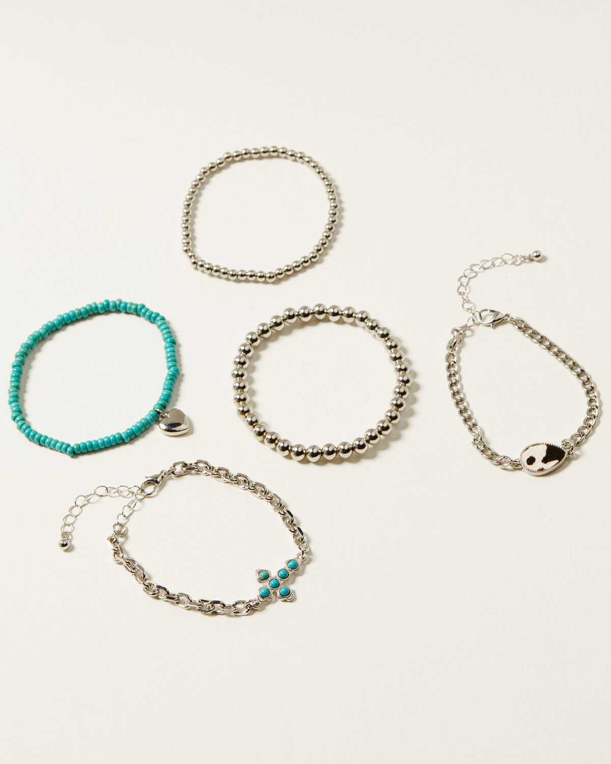 Shyanne Women's Cowhide Teardrop Bracelet Set - 5 Piece