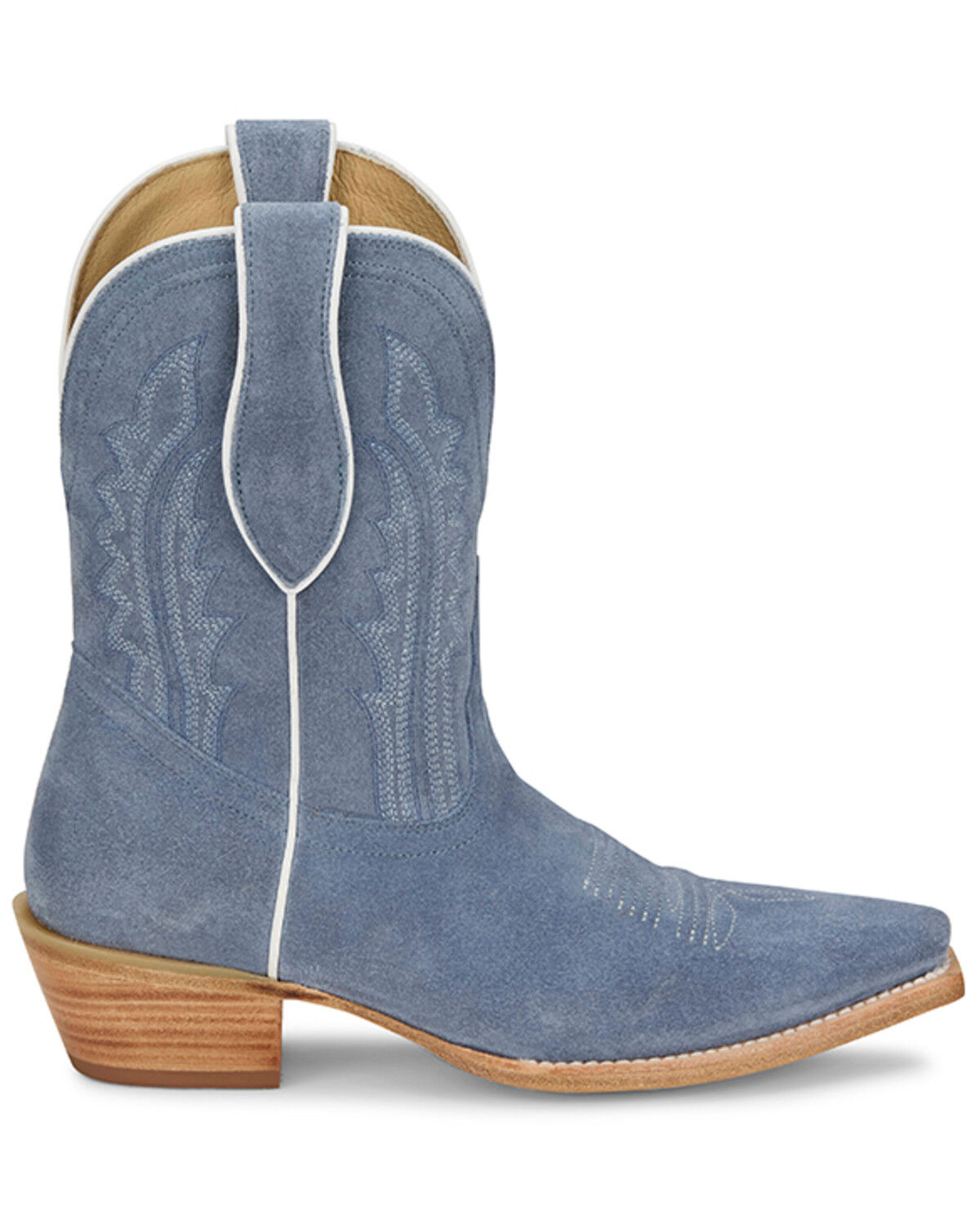 Tony Lama Women's Lea Suede Western Booties - Snip Toe