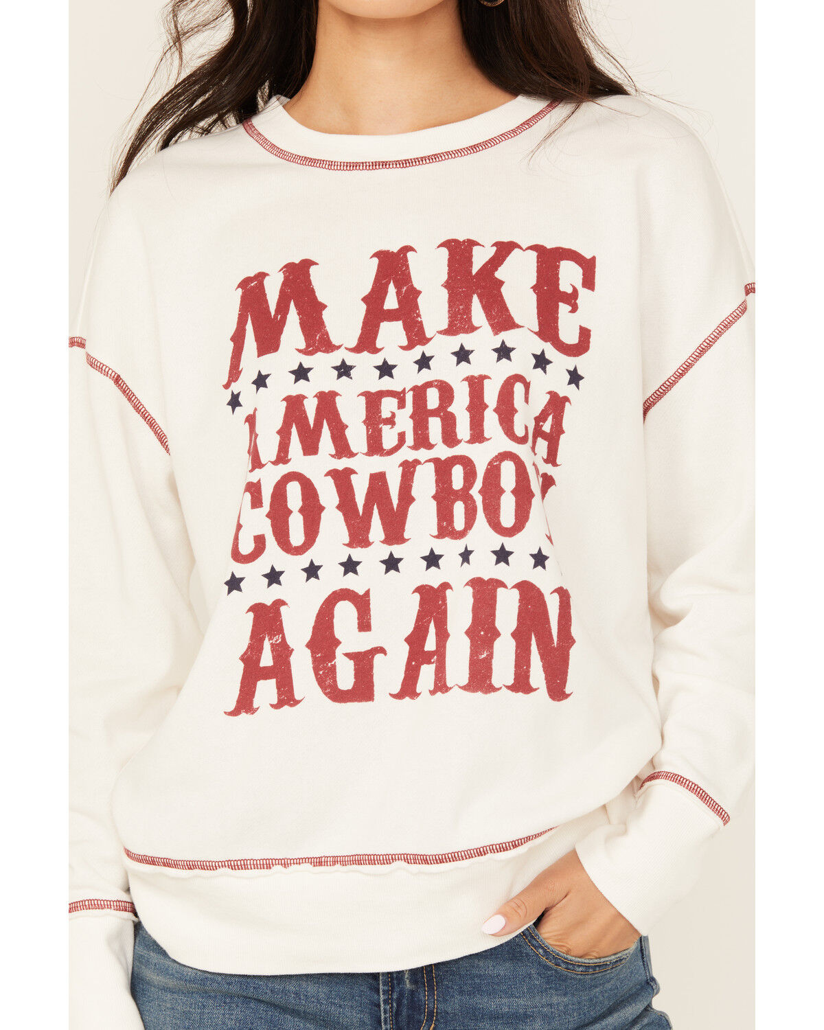 Blended Women's Make America Cowboy Again Graphic Sweatshirt