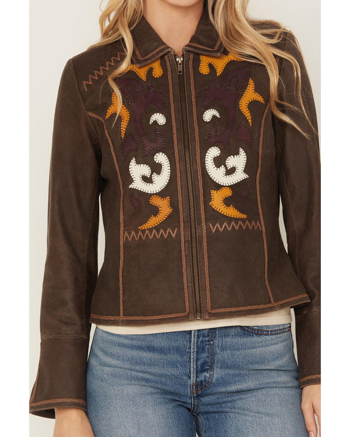 Shyanne Women's Washed Suede Leather Jacket