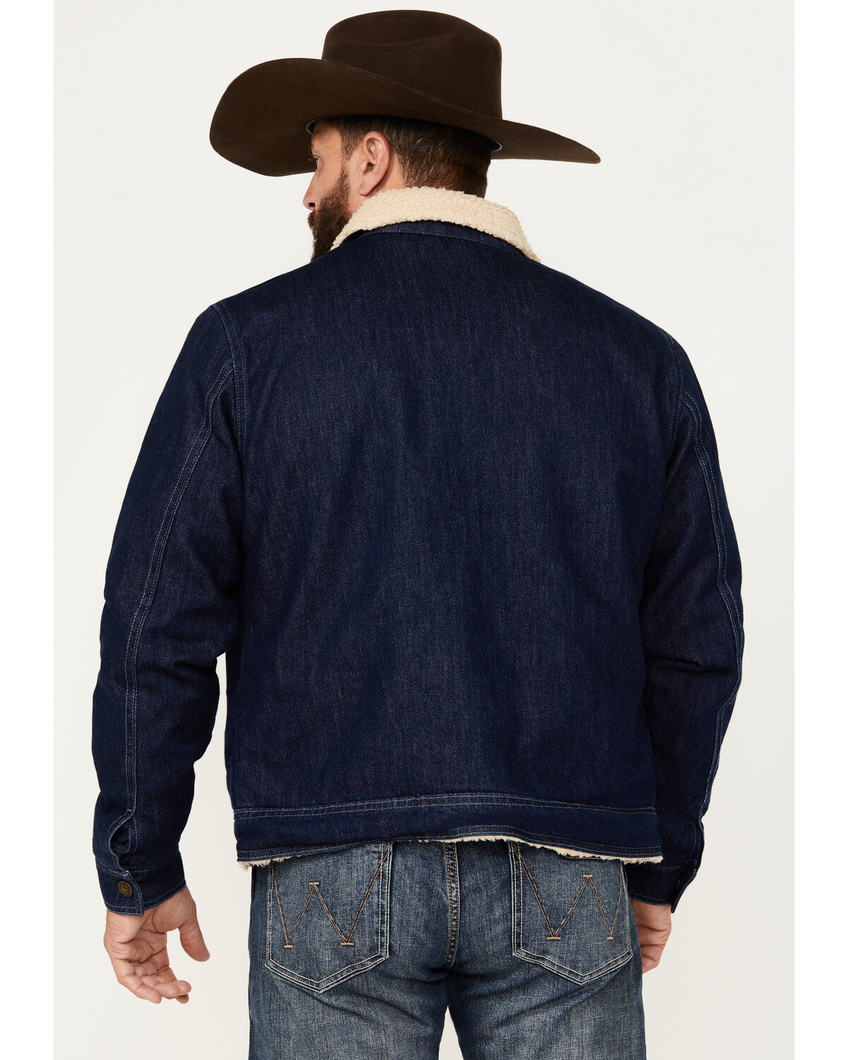 Cody James Men's Sherpa Lined Denim Bomber Jacket