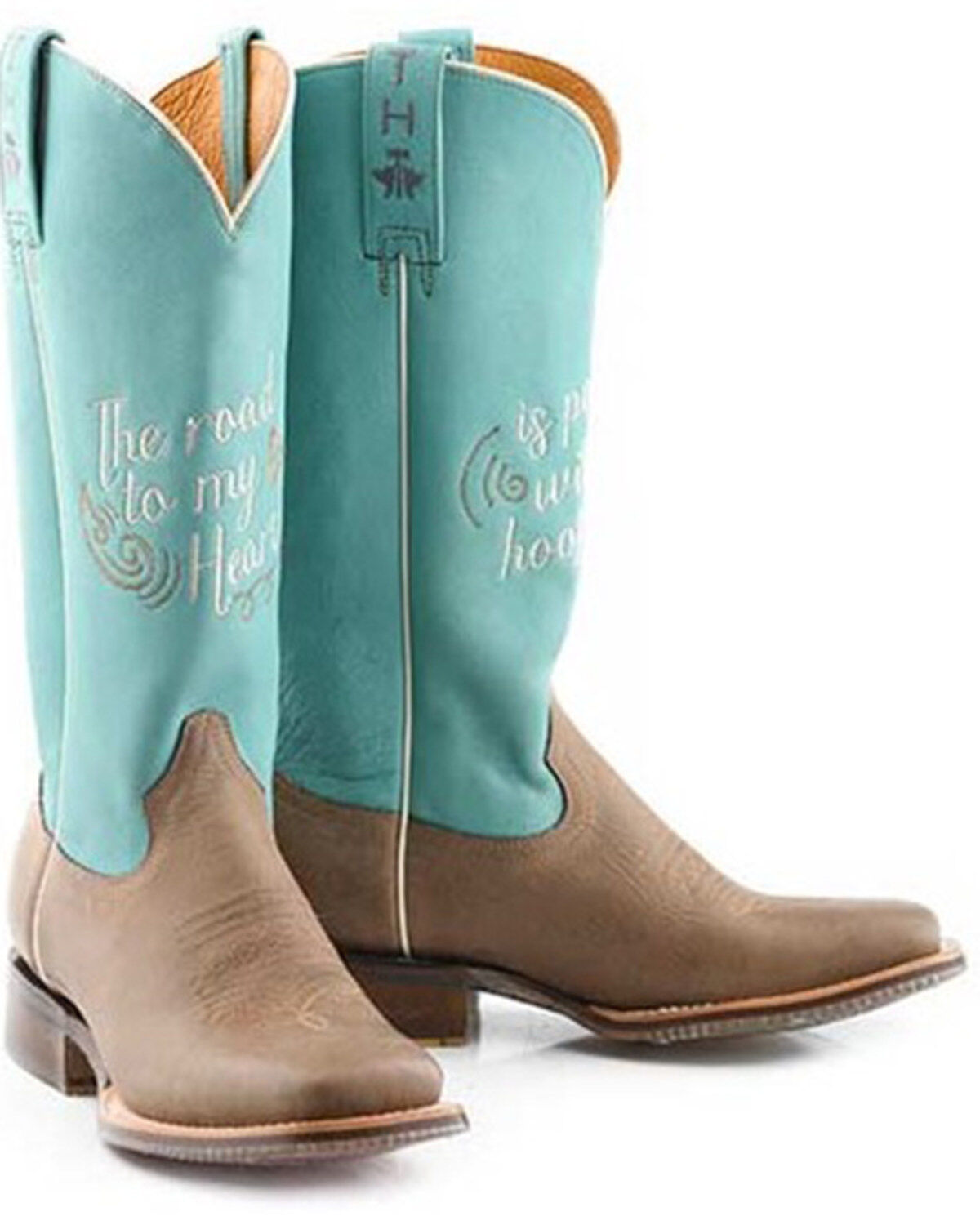 Tin Haul Women's A Cowgirls Motto Western Boots - Broad Square Toe