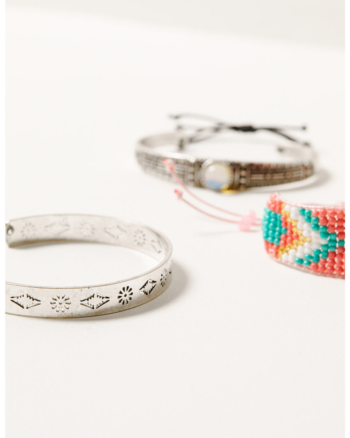 Shyanne Women's Woven Bead & Metal 3pc Bracelet Set