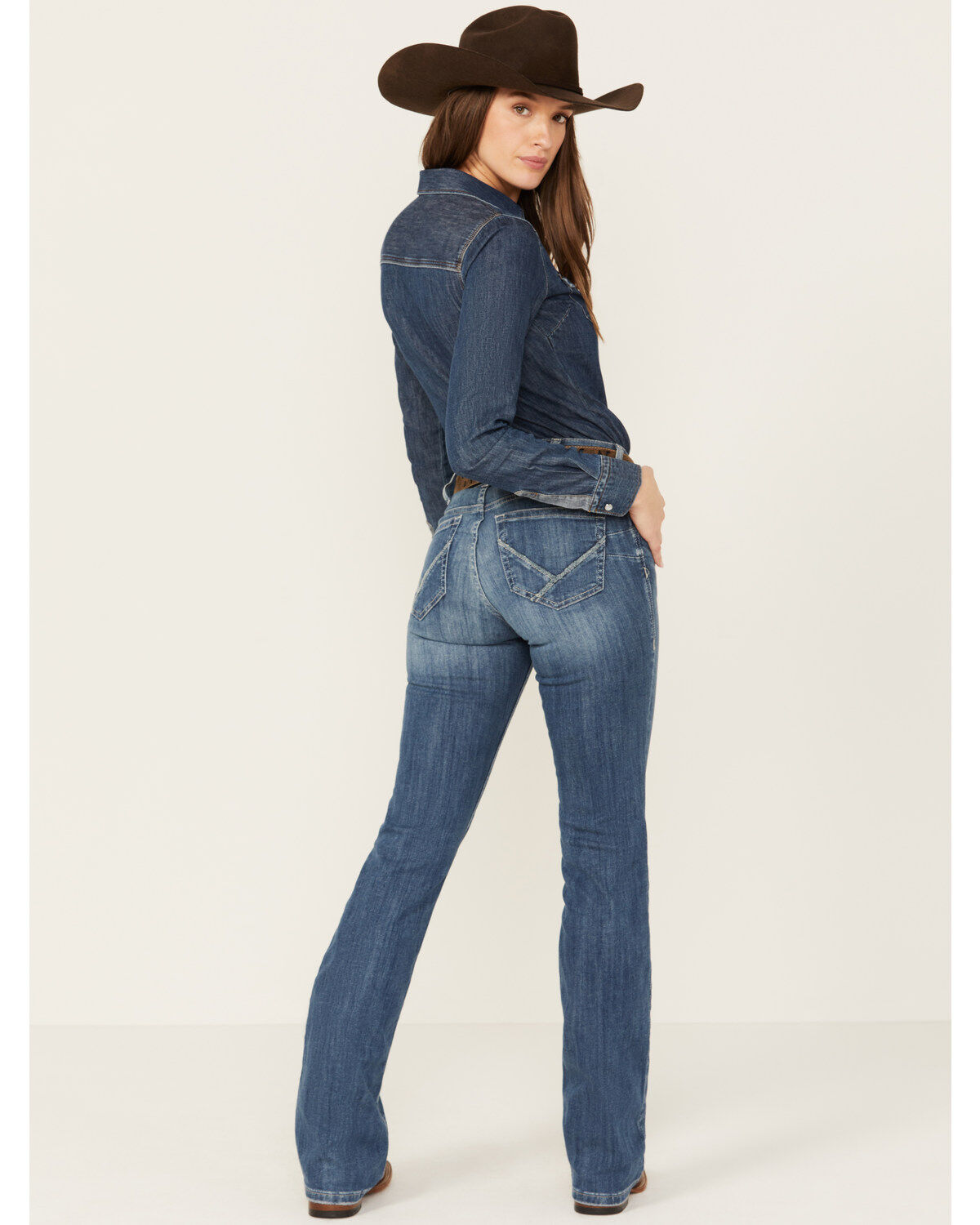 Ariat Women's Malaysia Dark Wash Perfect Rise Annie Stretch Bootcut Jeans