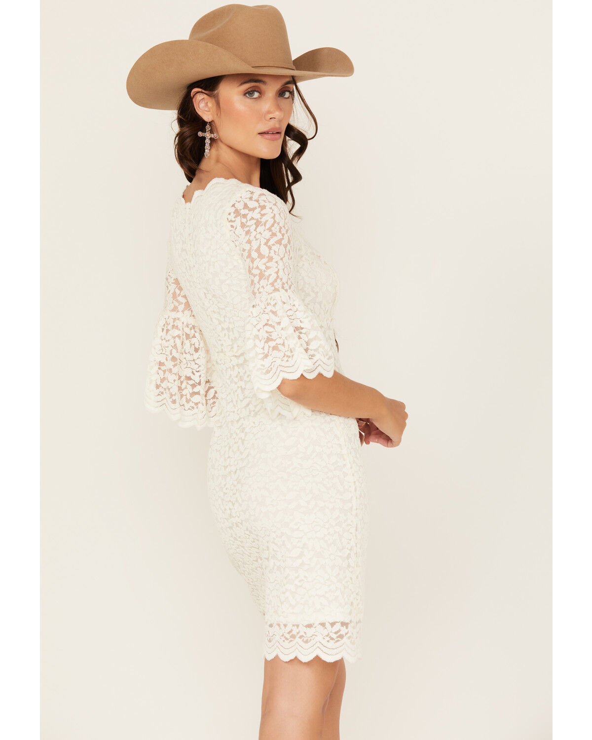 Shyanne Women's Lace Bell Sleeve Mini Dress