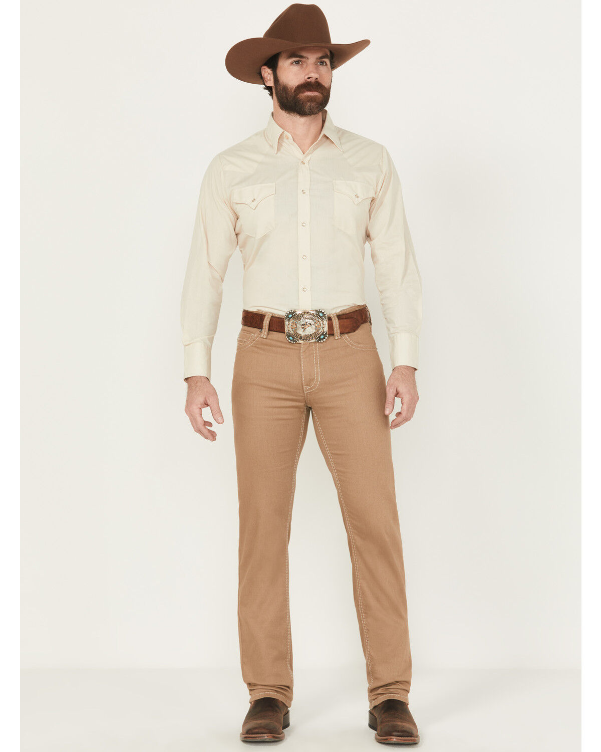 Rock & Roll Denim Men's Revolver Slim Straight Reflex Khaki Jeans