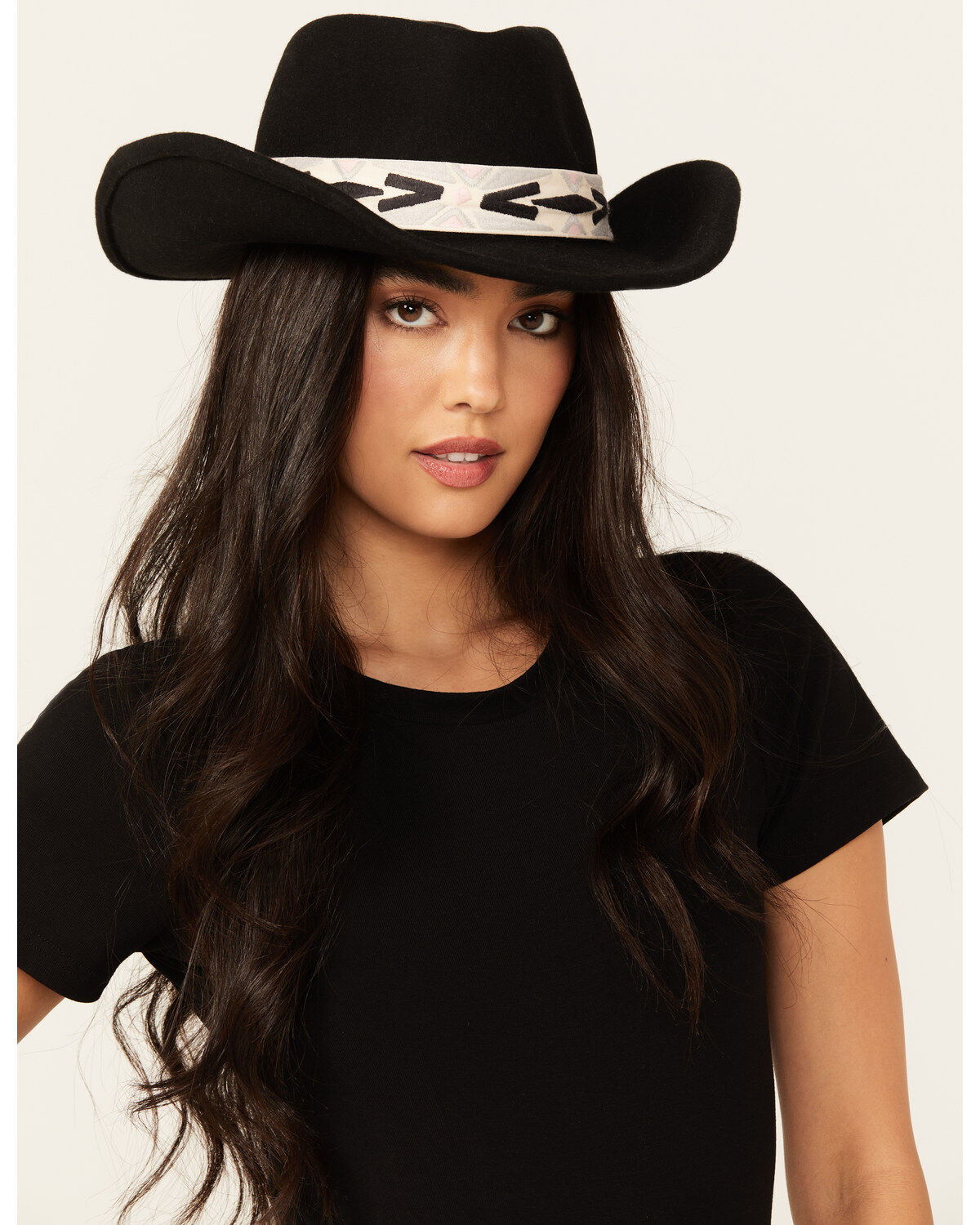 Nikki Beach Women's New Moon Felt Fedora Hat