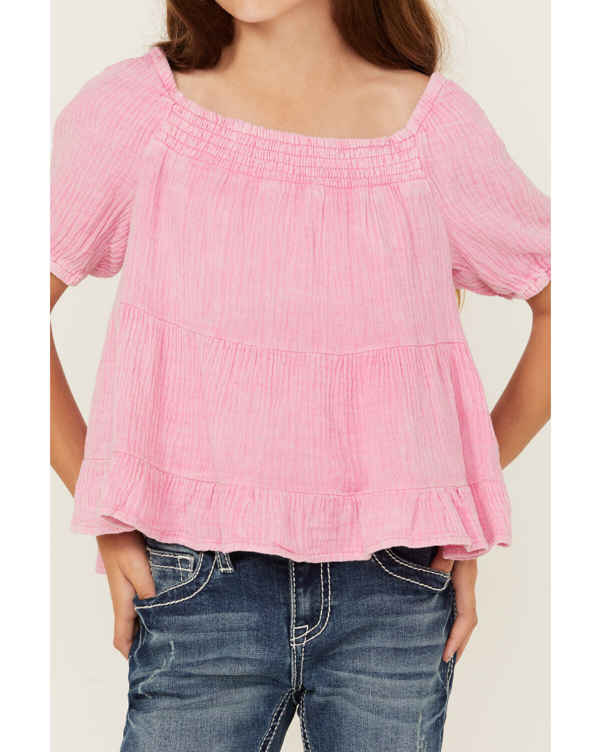 Hayden LA Girls' Puff Sleeve Top