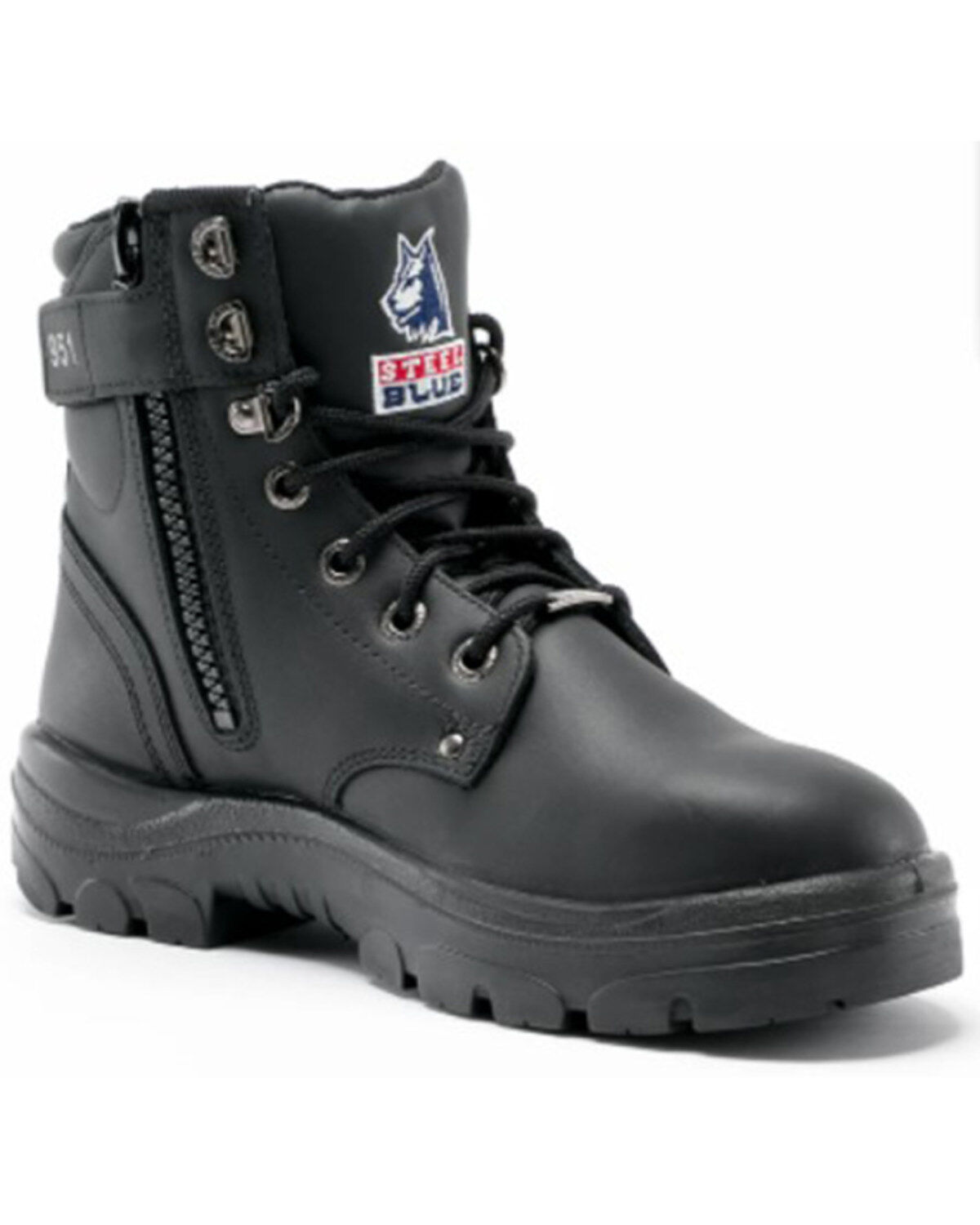 Steel Blue Men's Argyle 6" Zip & Lace-Up Work Boots - Steel Toe