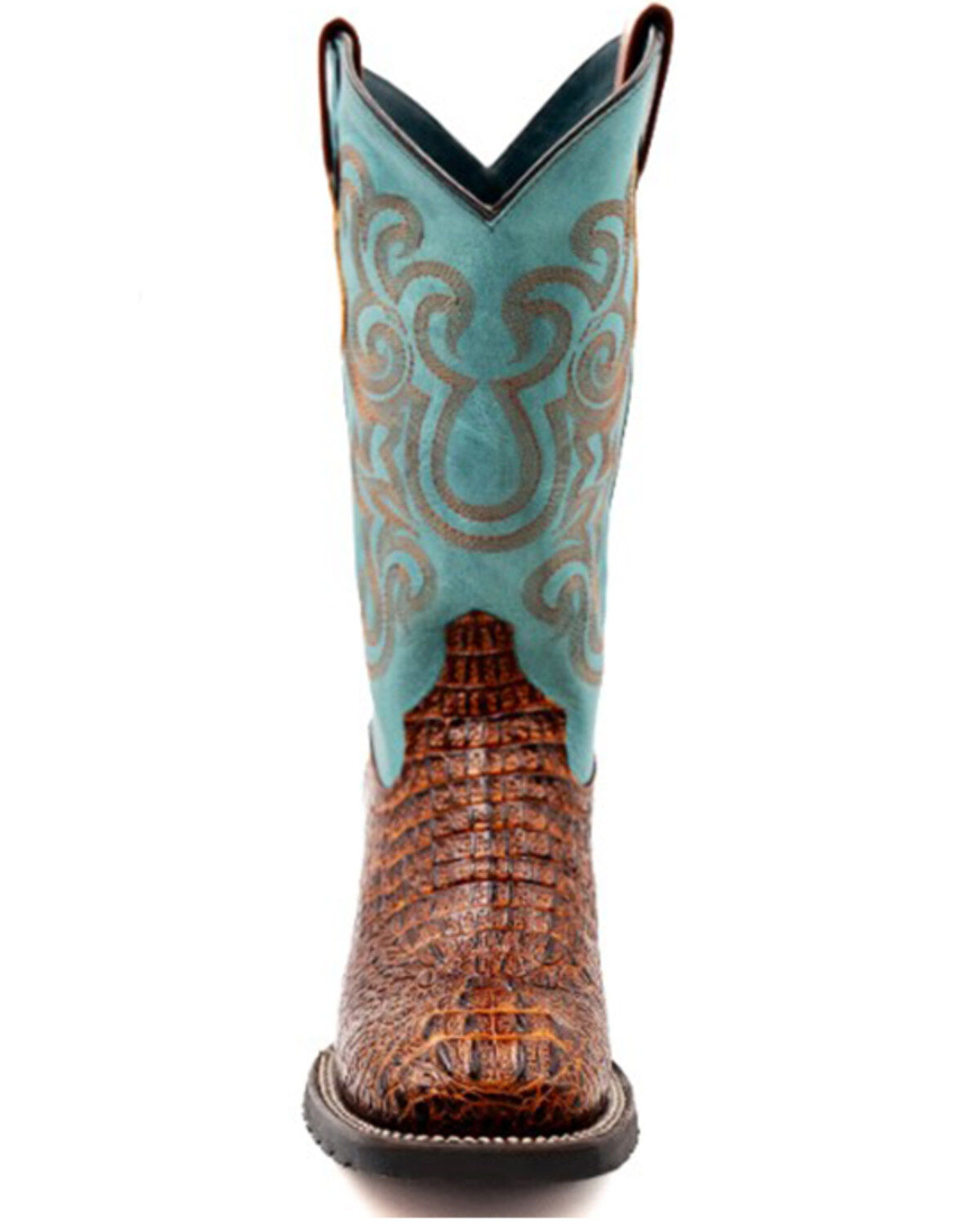 Ferrini Men's Caiman Print Performance Western Boots - Broad Square Toe