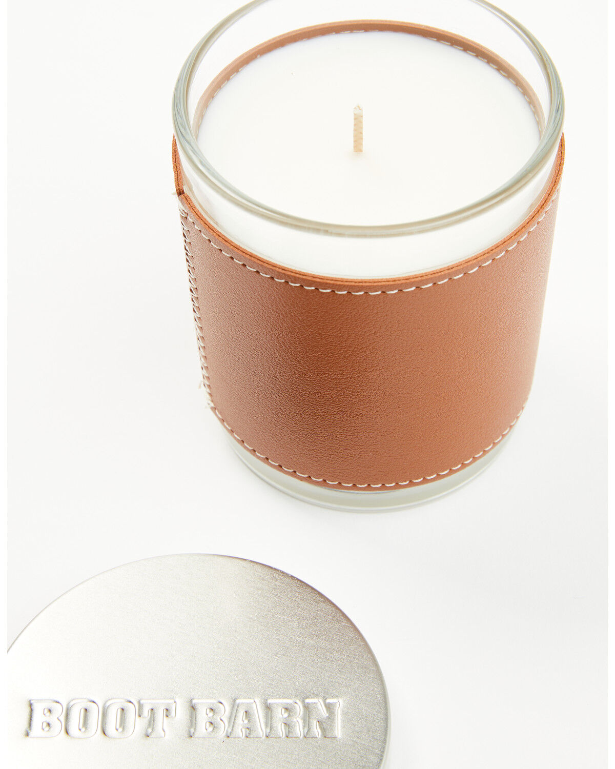 Boot Barn Bourbon Tobacco Leather Bound 8oz Soy Candle