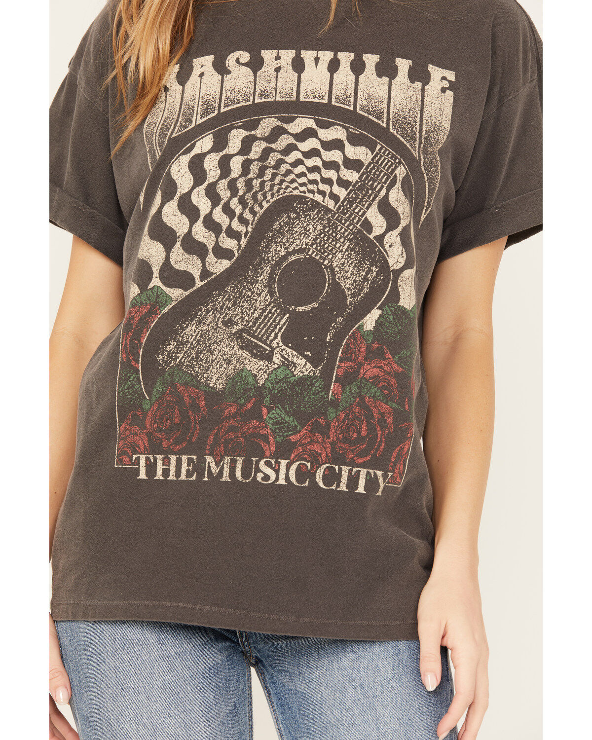 Girl Dangerous Women's Music City Nashville Relaxed Graphic Tee