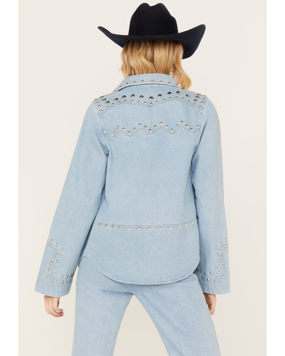 Understated Leather Women's Bluegrass Studded Denim Western Jacket