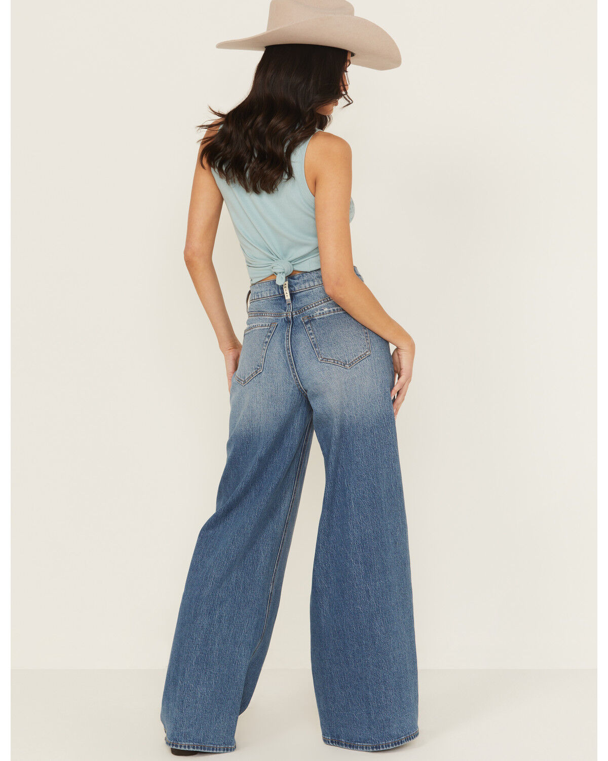 Ariat Women's R.E.A.L. Jazmine Medium Wash Ultra High Rise Wide Stretch Denim Jeans