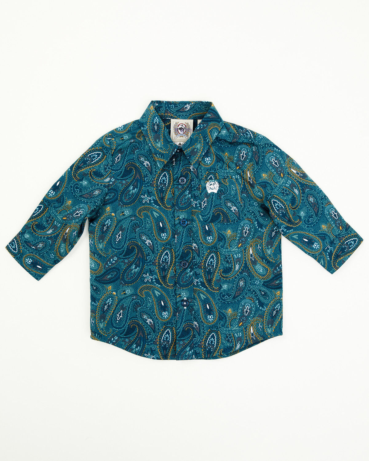 Cinch Infant Boys' Paisley Print Long Sleeve Button-Down Western Shirt