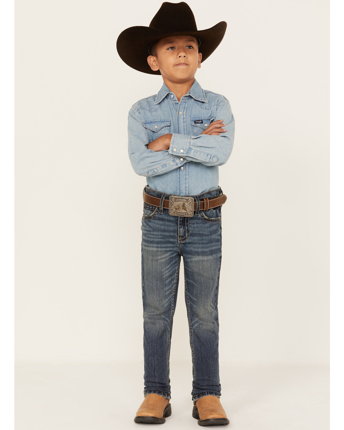 Cody James Little Boys' Blue Roan Straight Slim Jeans