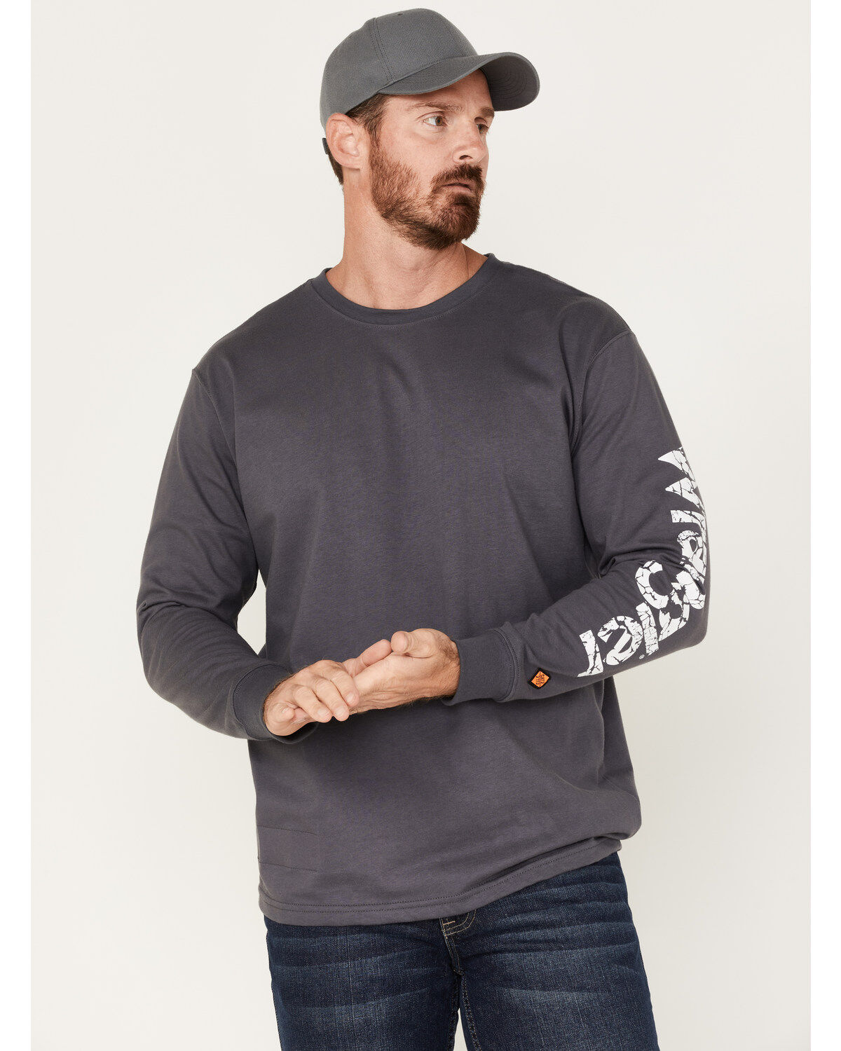 Wrangler Men's FR Logo Graphic Long Sleeve T-Shirt