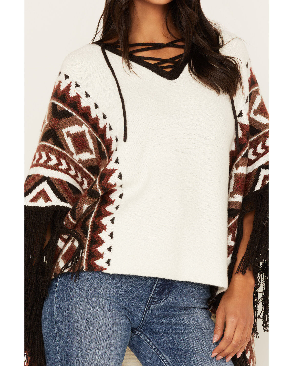 Idyllwind Women's Southwestern Knit Poncho Sweater