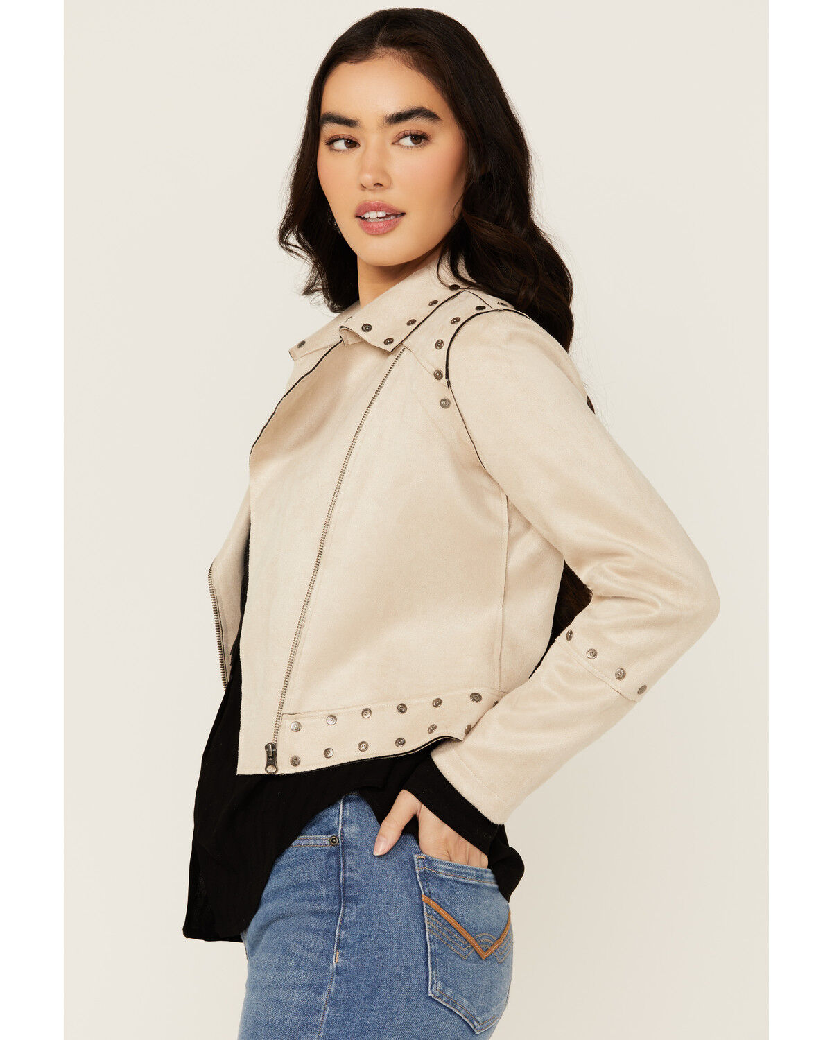 Idyllwind Women's Yorkshire Studded And Embroidered Moto Jacket