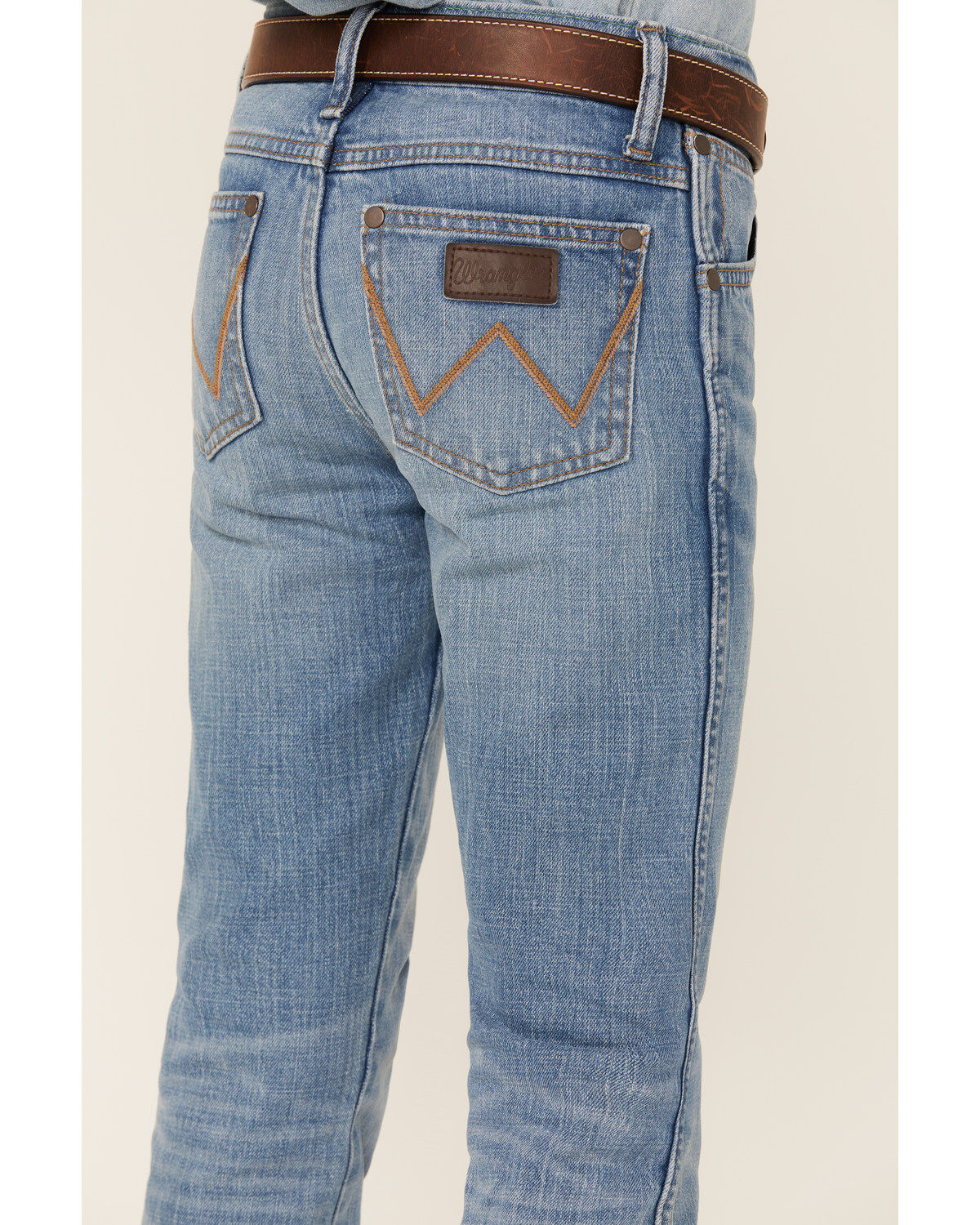 Wrangler Retro Boys' Applewood Medium Wash Slim Straight Stretch Denim Jeans